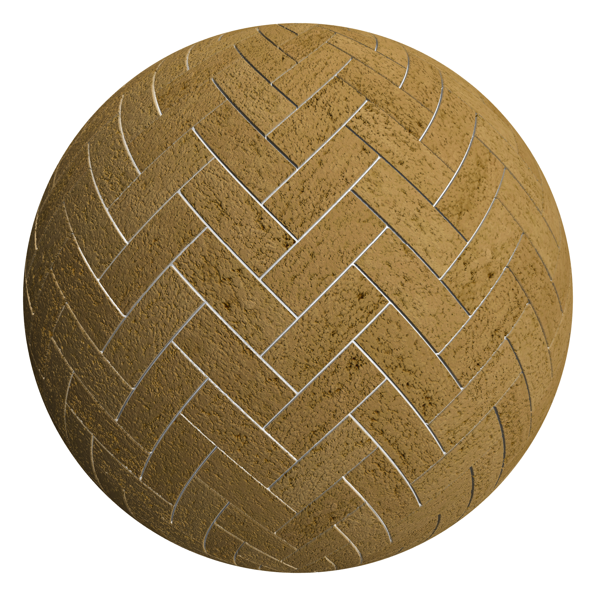 3D sphere preview of Distressed Carpet Herringbone seamless texture