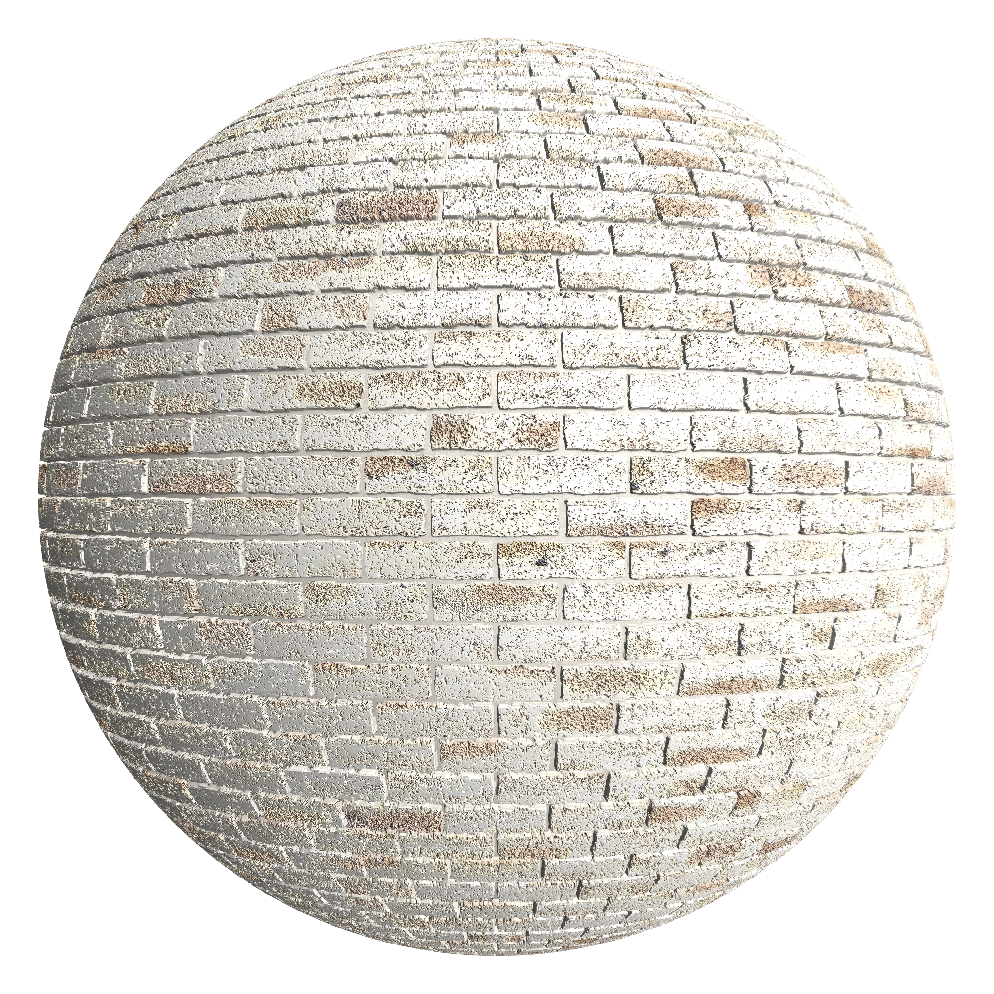 3D sphere preview of Dragfaced Brick Stretcher seamless texture