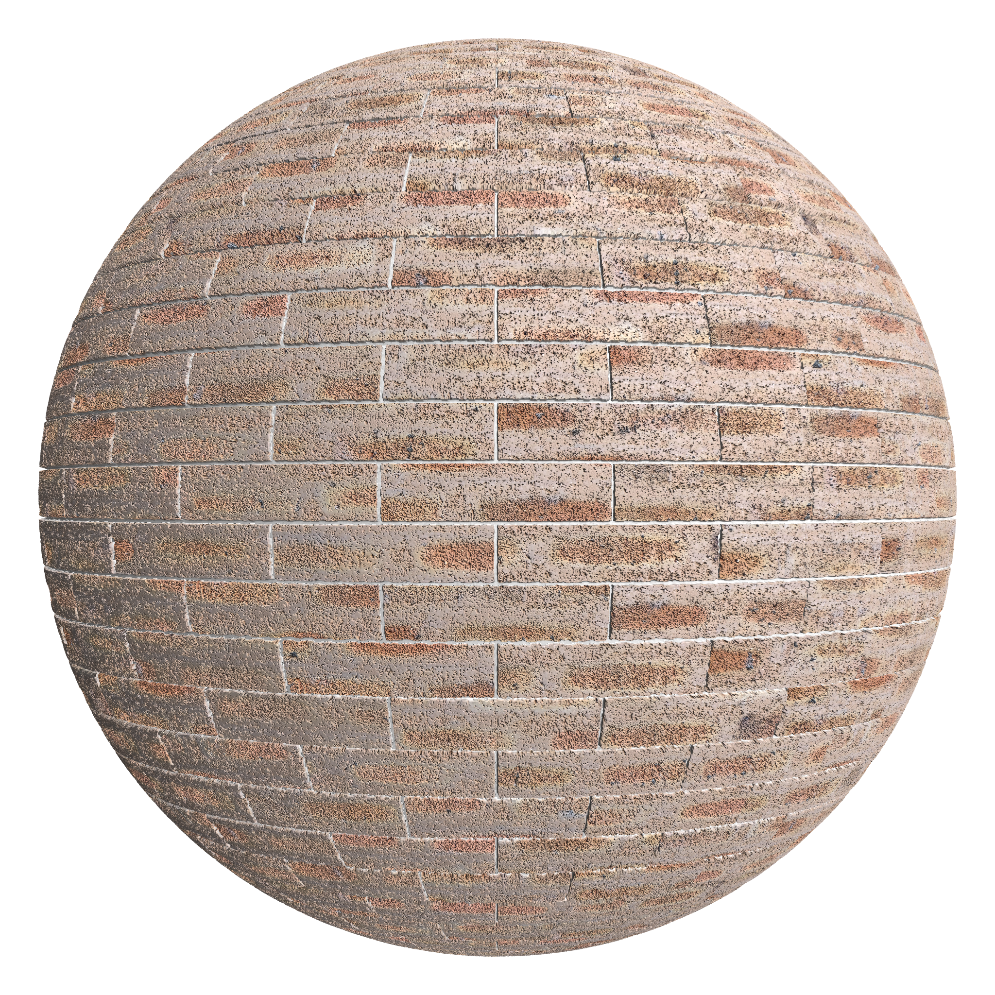 3D sphere preview of Dragfaced Brick Stretcher seamless texture