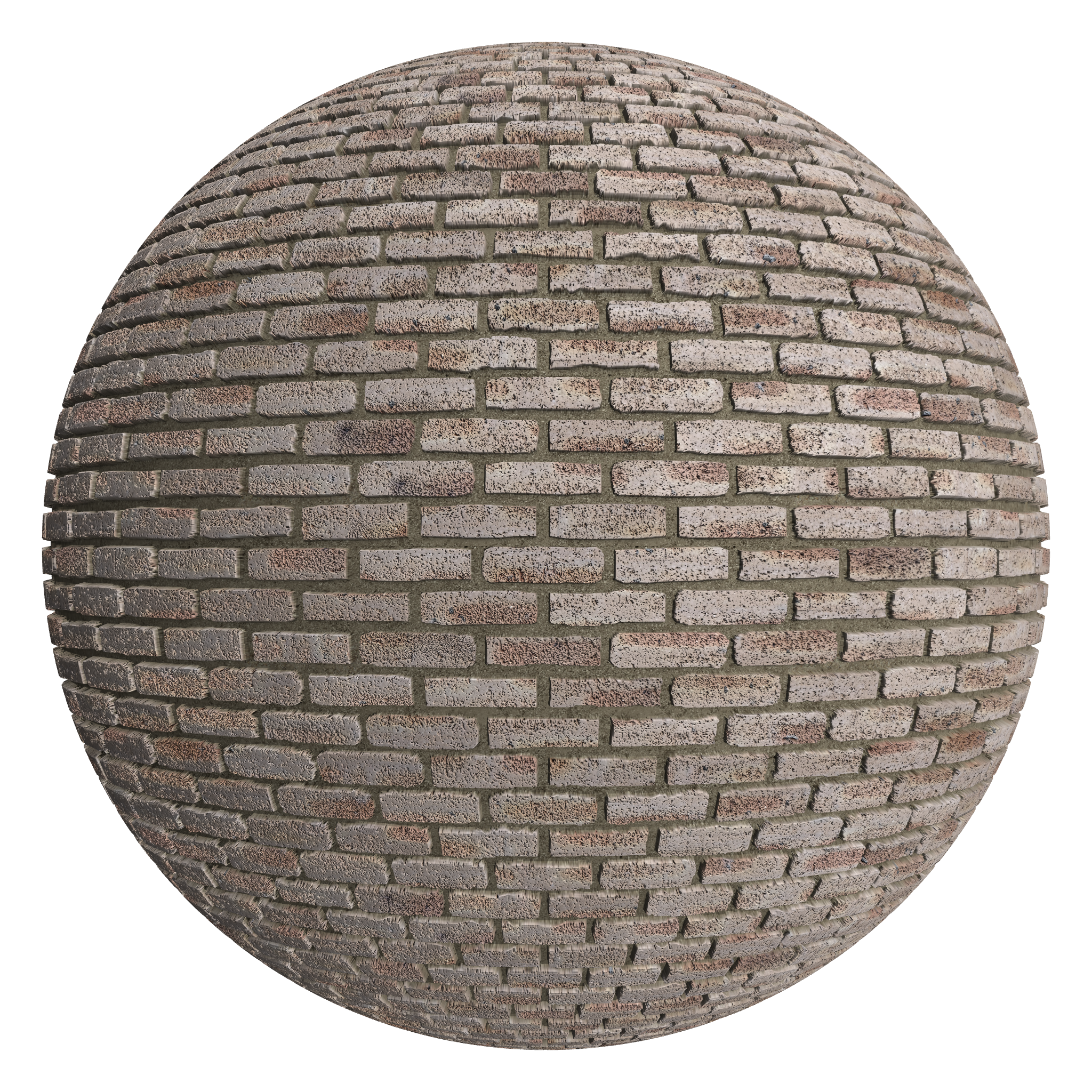 3D sphere preview of Dragfaced Brick Stretcher seamless texture