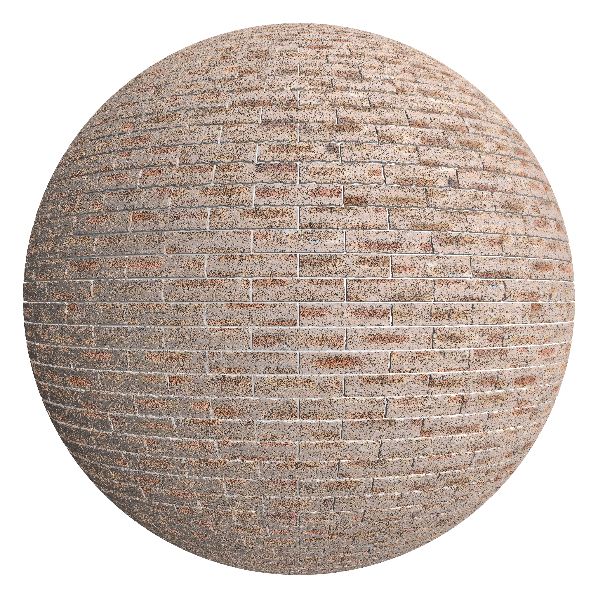 3D sphere preview of Dragfaced Brick Stretcher seamless texture