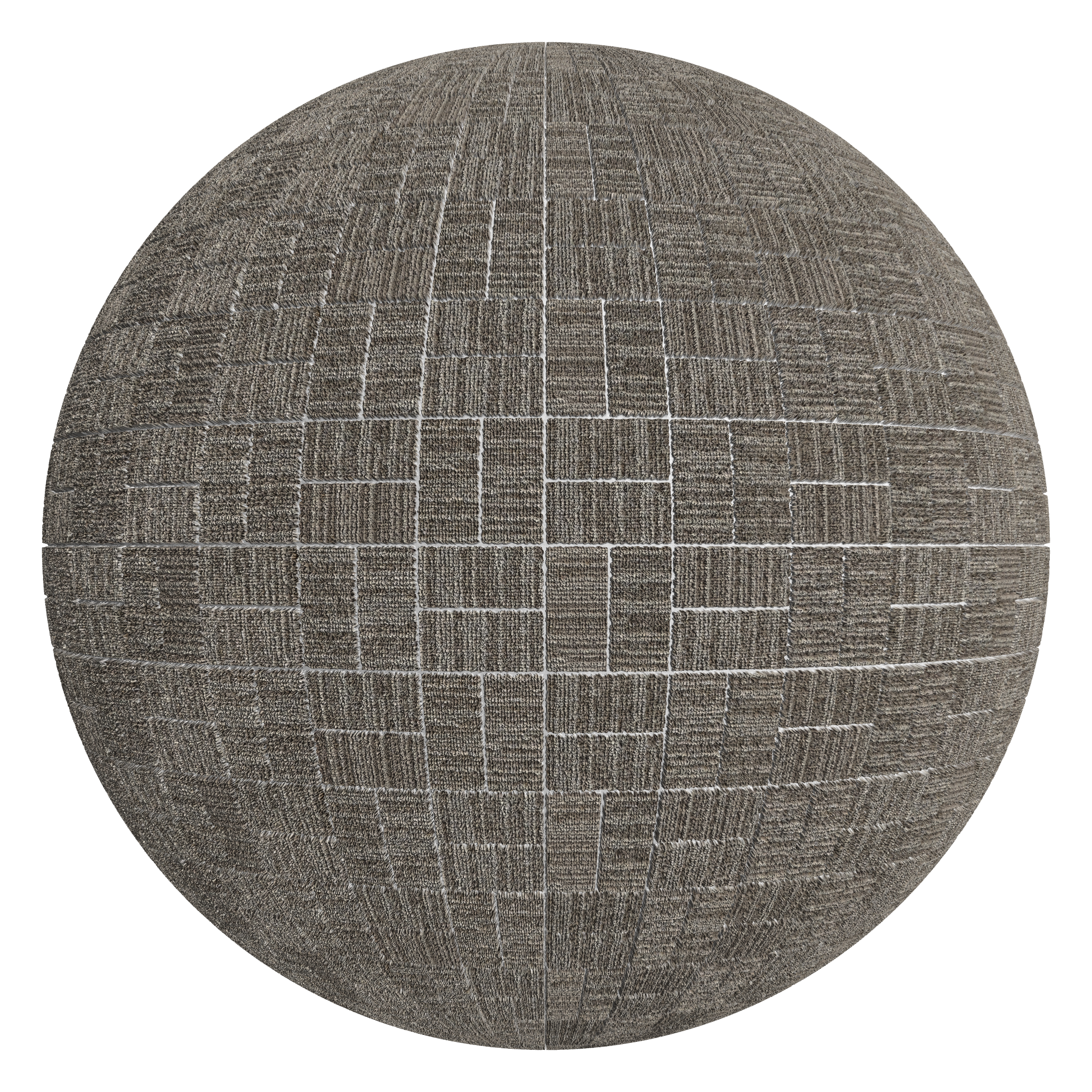 3D sphere preview of Earth Tone Barcode Carpet Basketweave seamless texture
