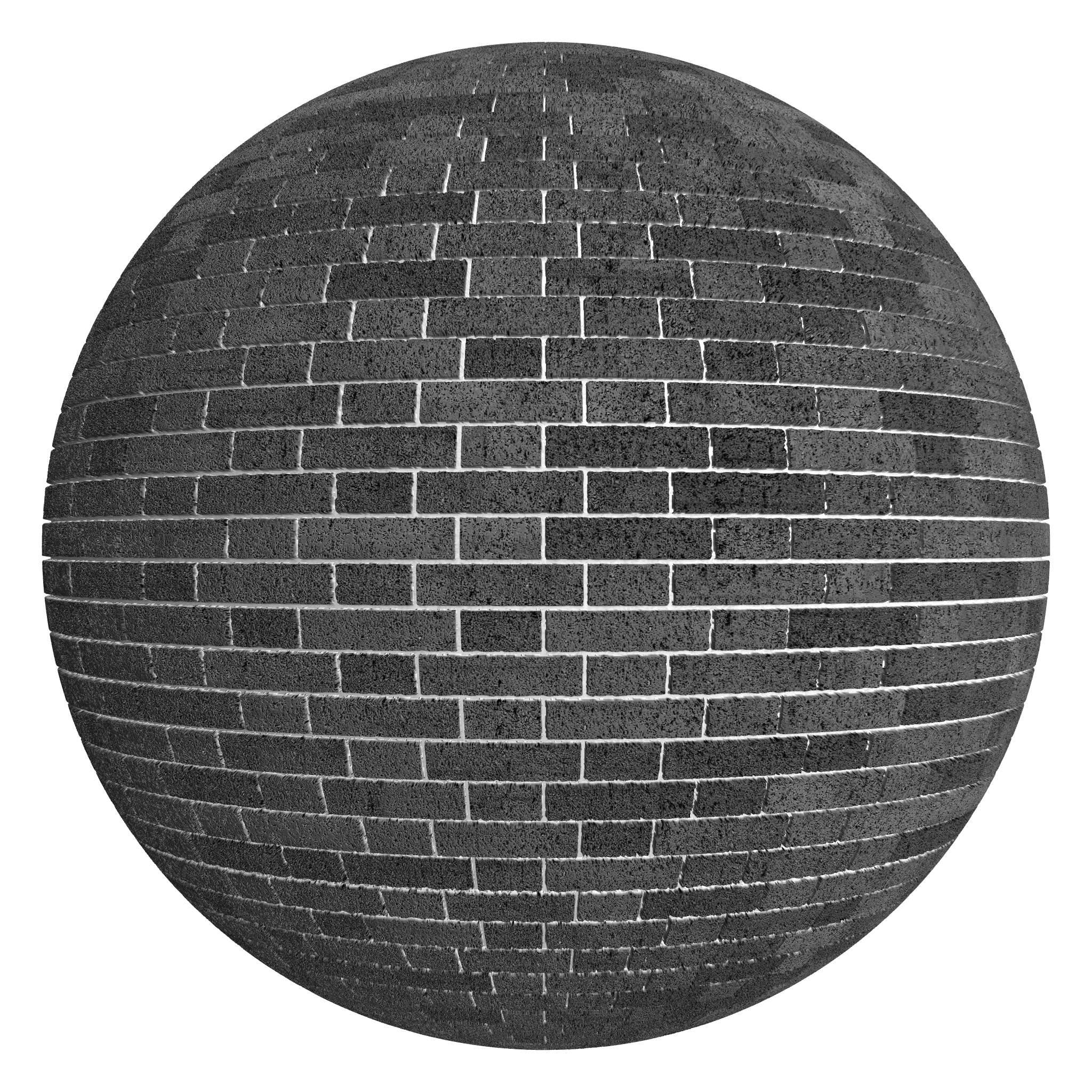 3D sphere preview of Even Drag Brick Flemish seamless texture