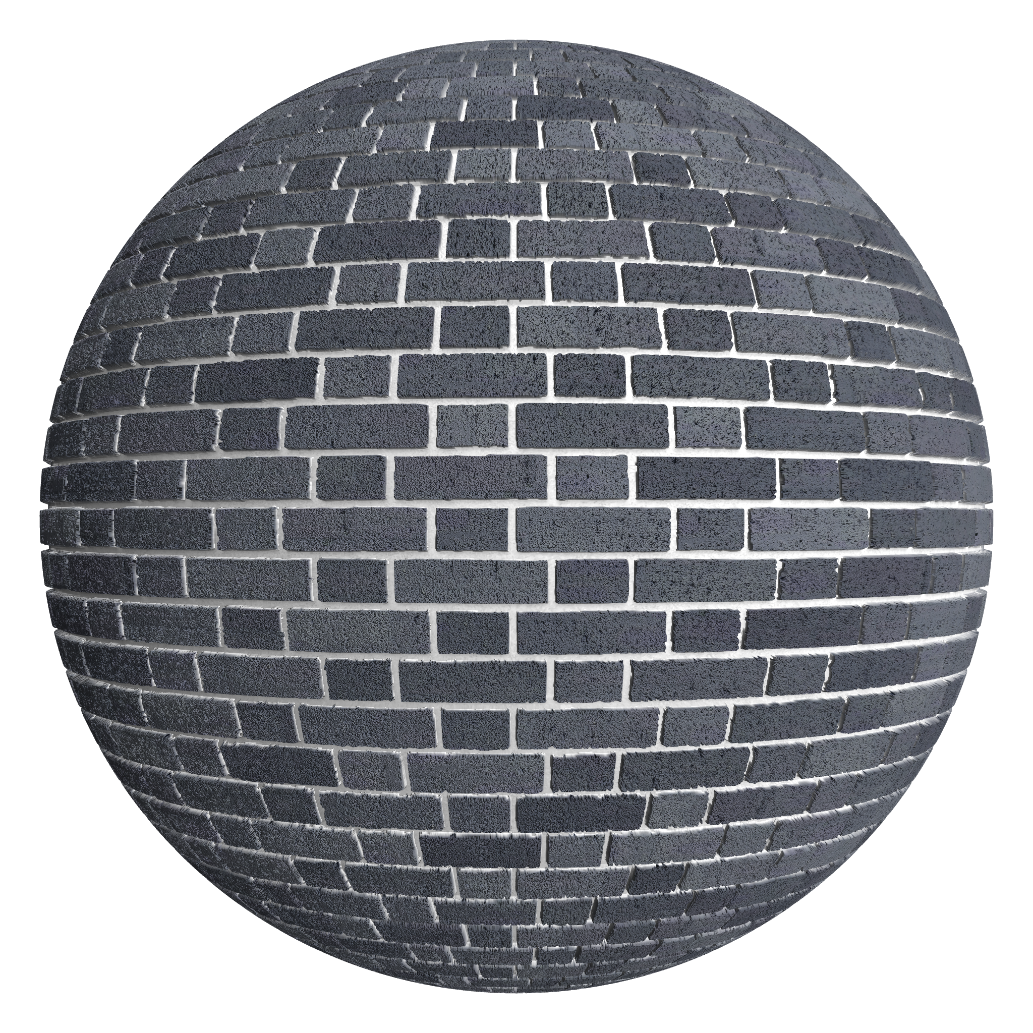 3D sphere preview of Even Drag Brick Flemish seamless texture