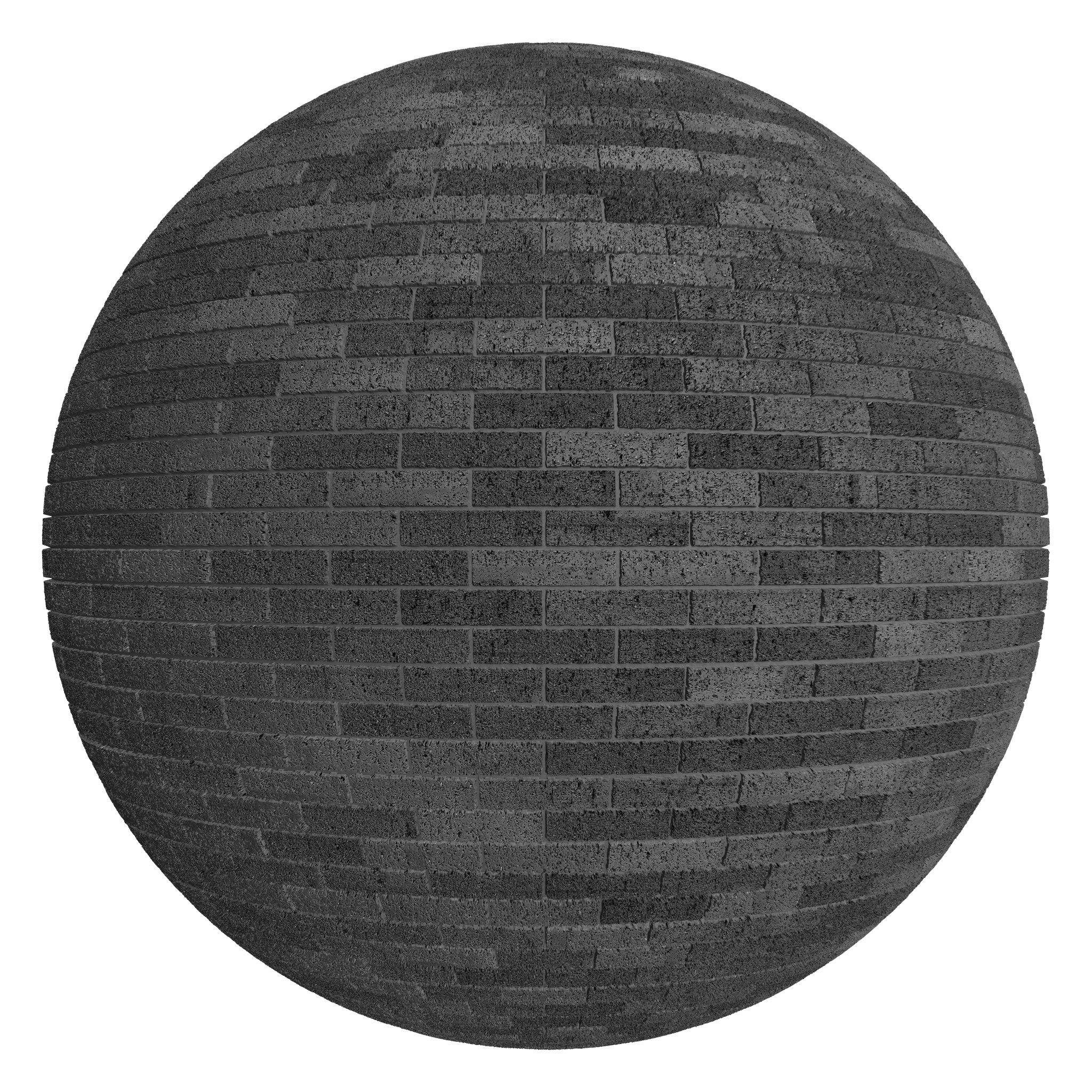 3D sphere preview of Even Drag Brick Stretcher seamless texture