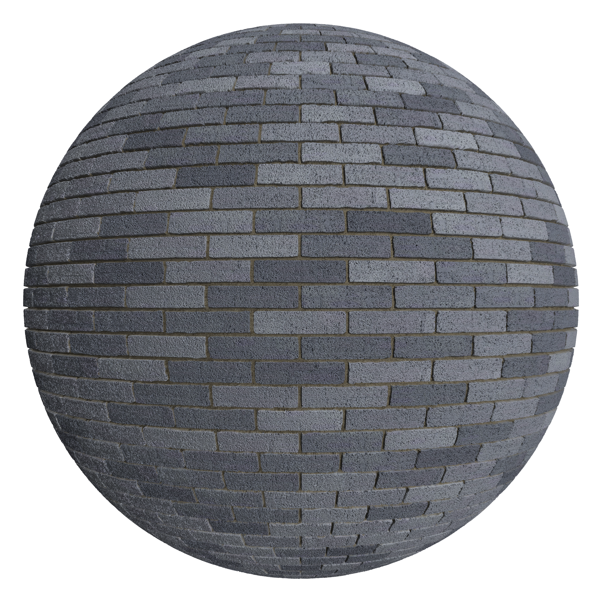 3D sphere preview of Even Drag Brick Stretcher seamless texture