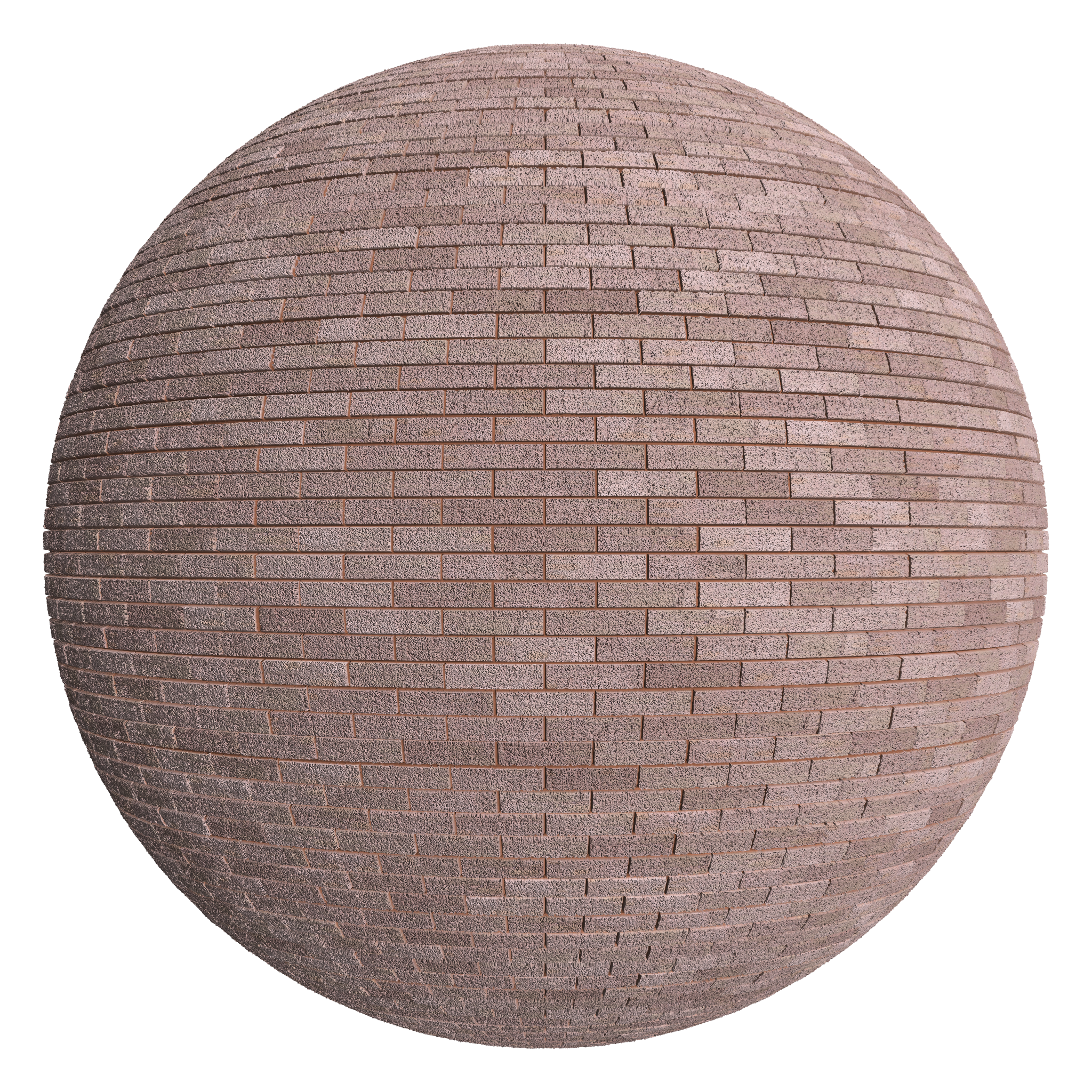 3D sphere preview of Even Drag Brick Stretcher seamless texture