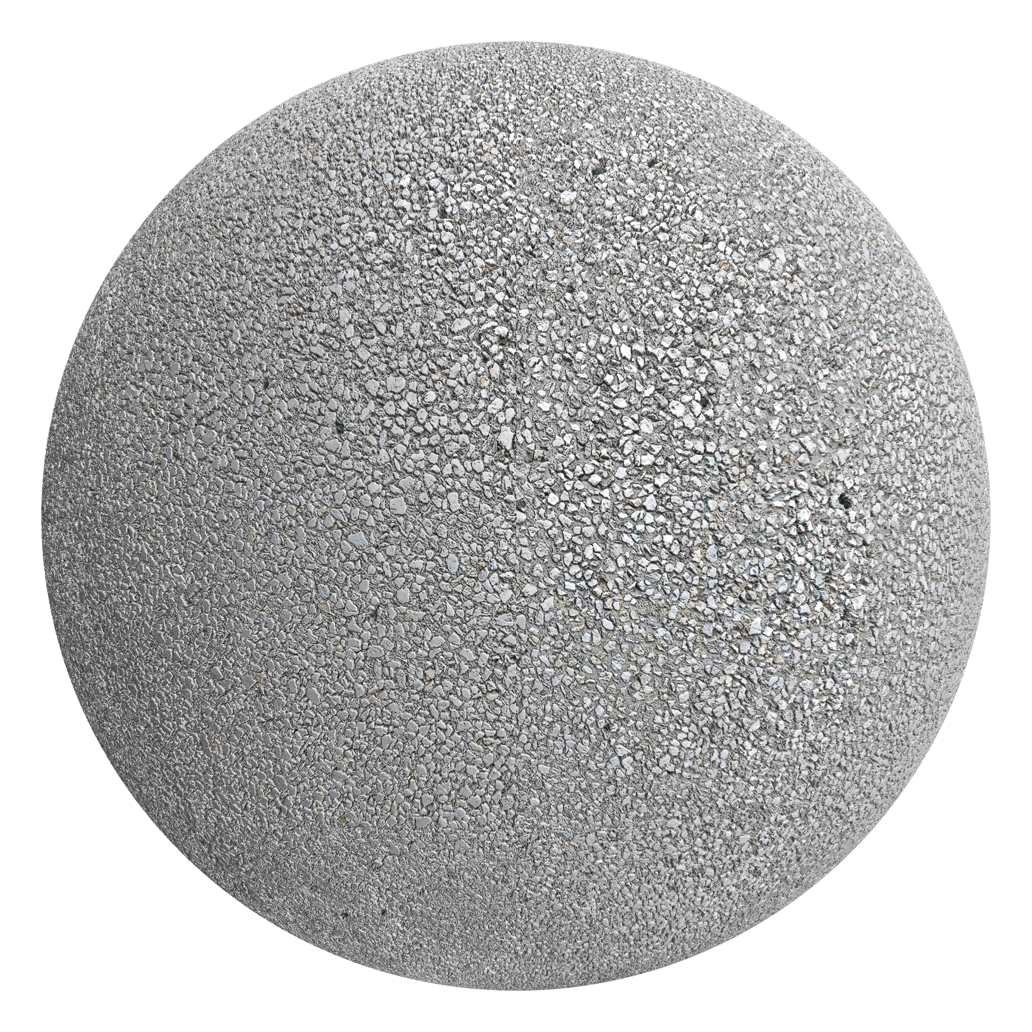 3D sphere preview of Exposed Aggregate seamless texture