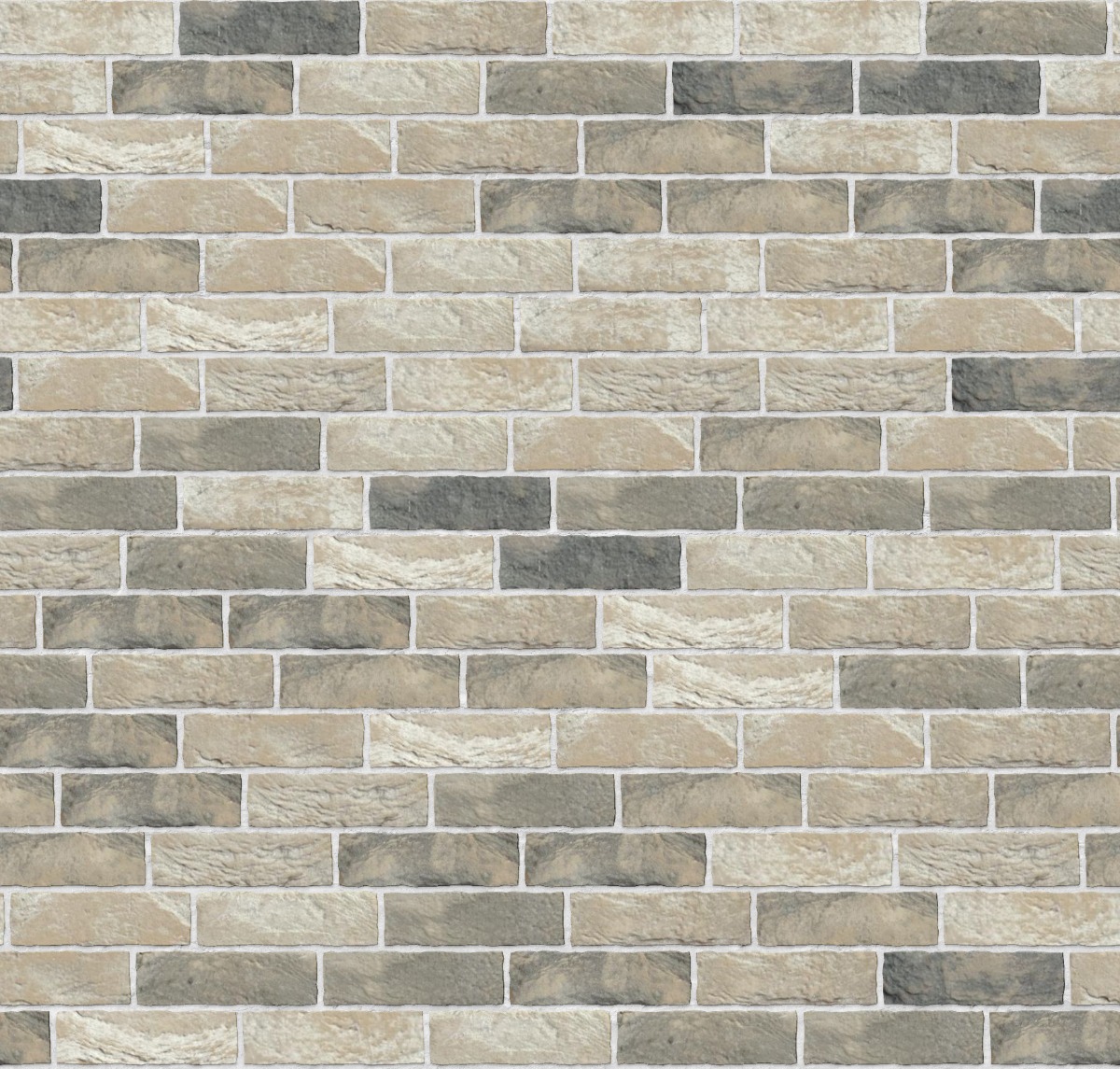 A seamless brick texture with bivio facing brick units arranged in a Staggered pattern