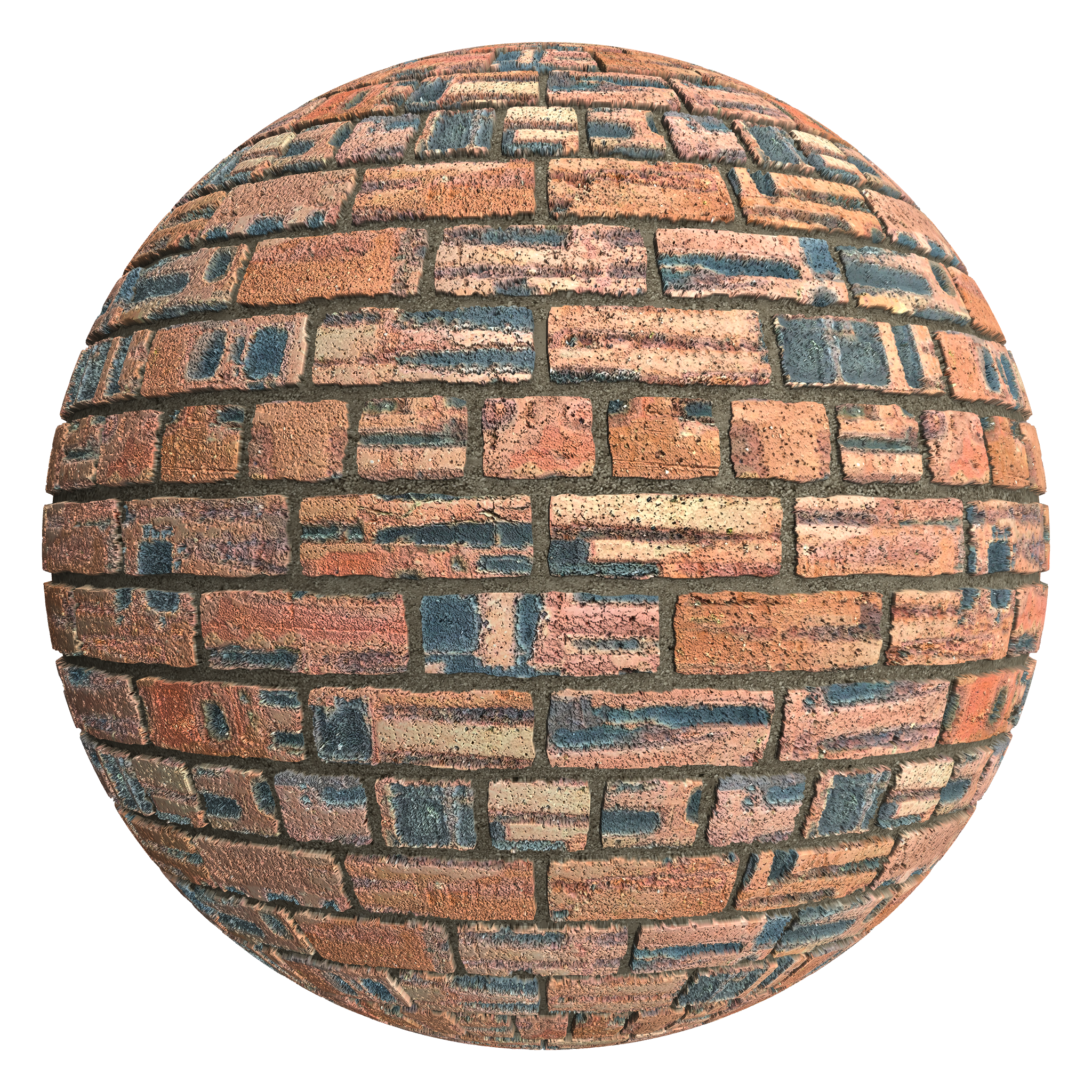 3D sphere preview of Factory Brick Common seamless texture