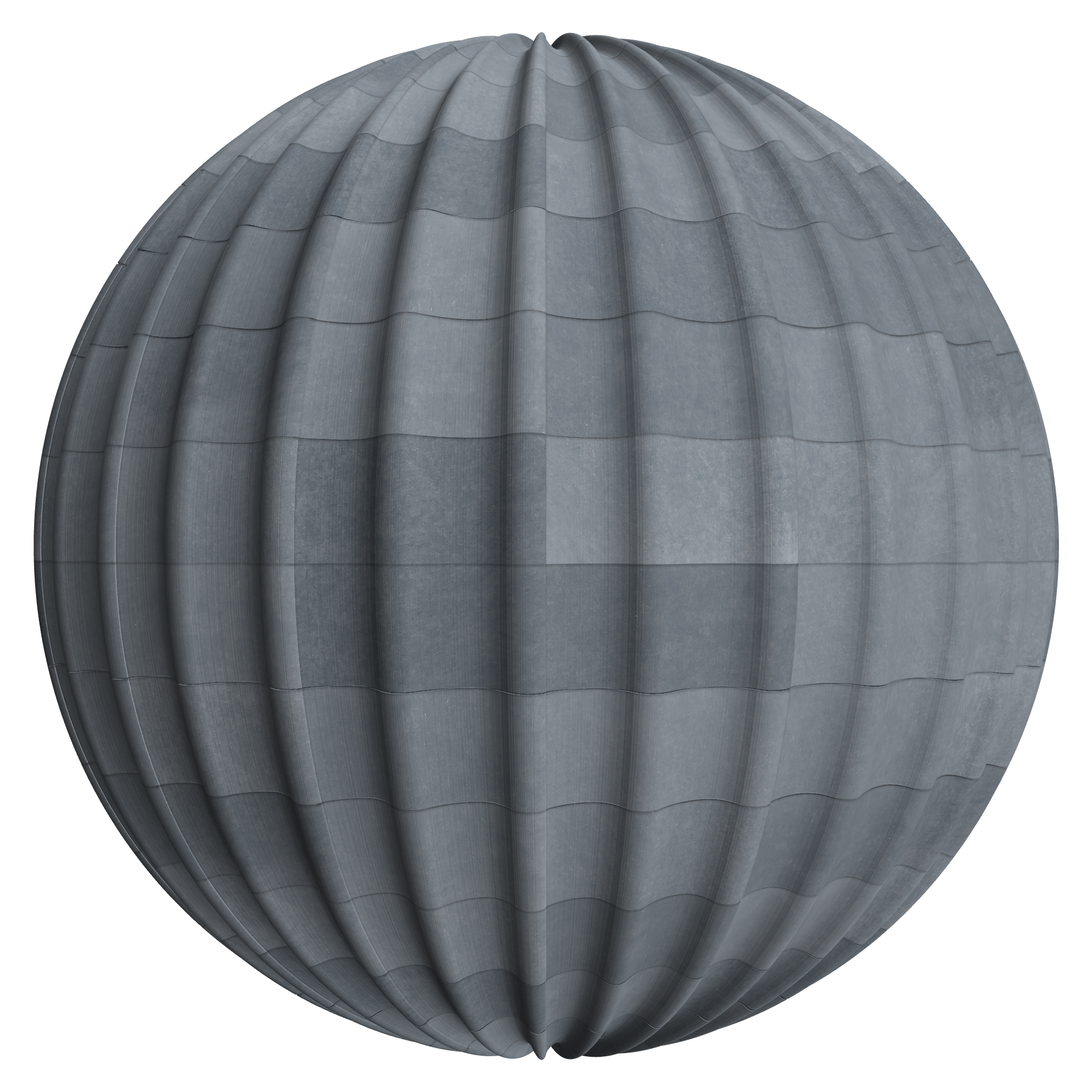 3D sphere preview of Fibre Cement Slate, Pantile Stack seamless texture