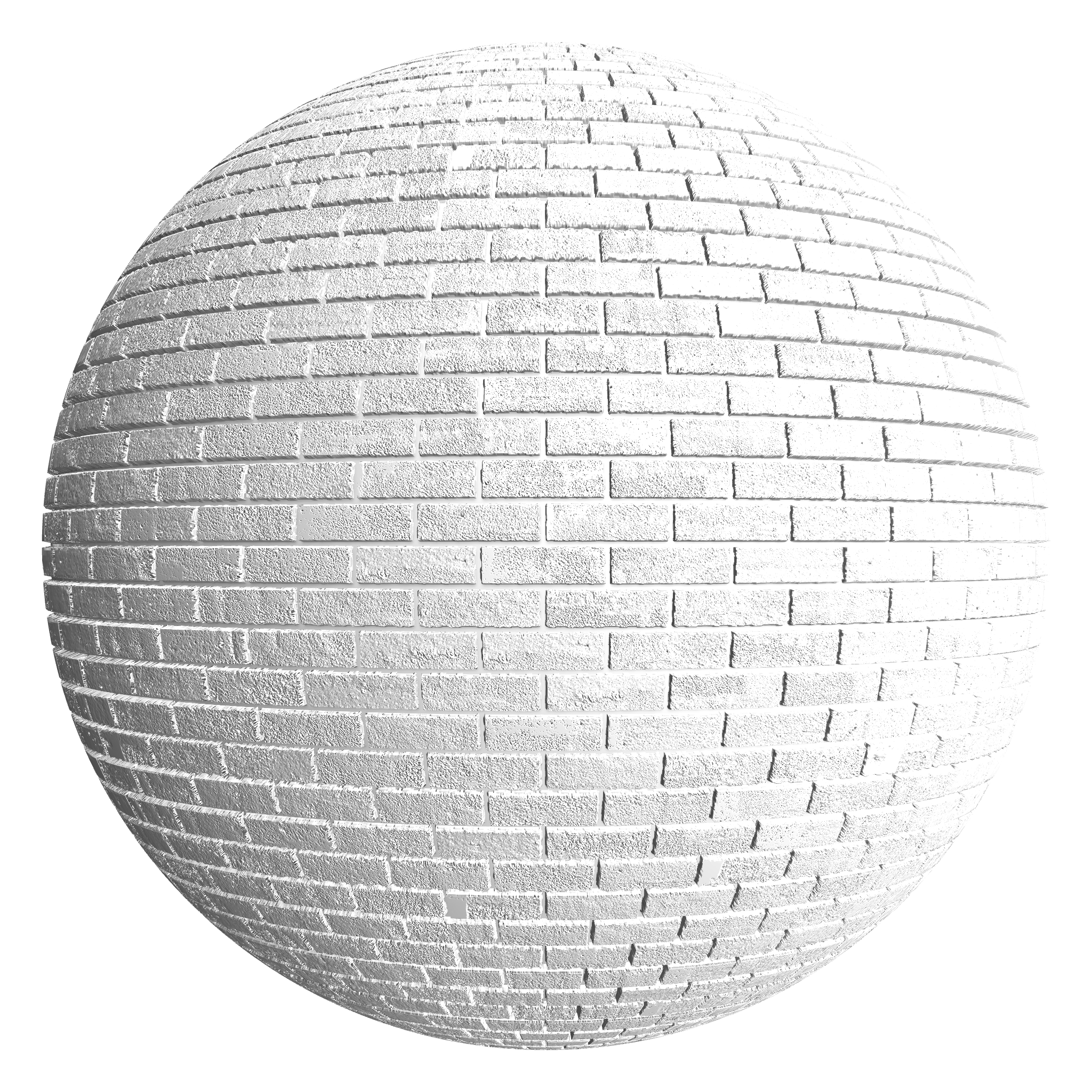 3D sphere preview of Finnish Grey Brick Stretcher seamless texture