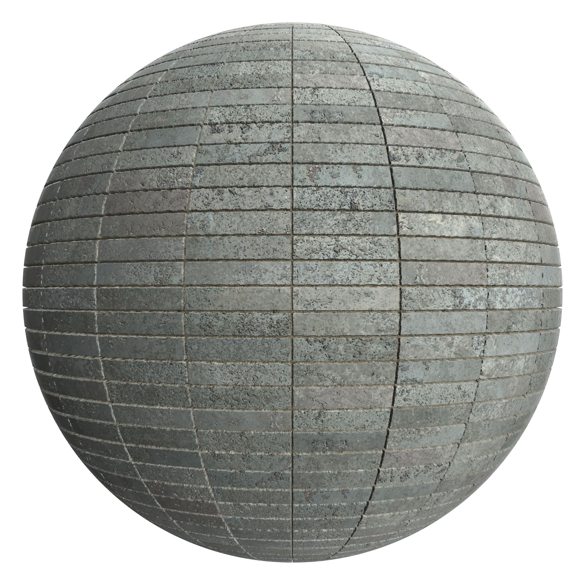 3D sphere preview of Flagstone Stack seamless texture