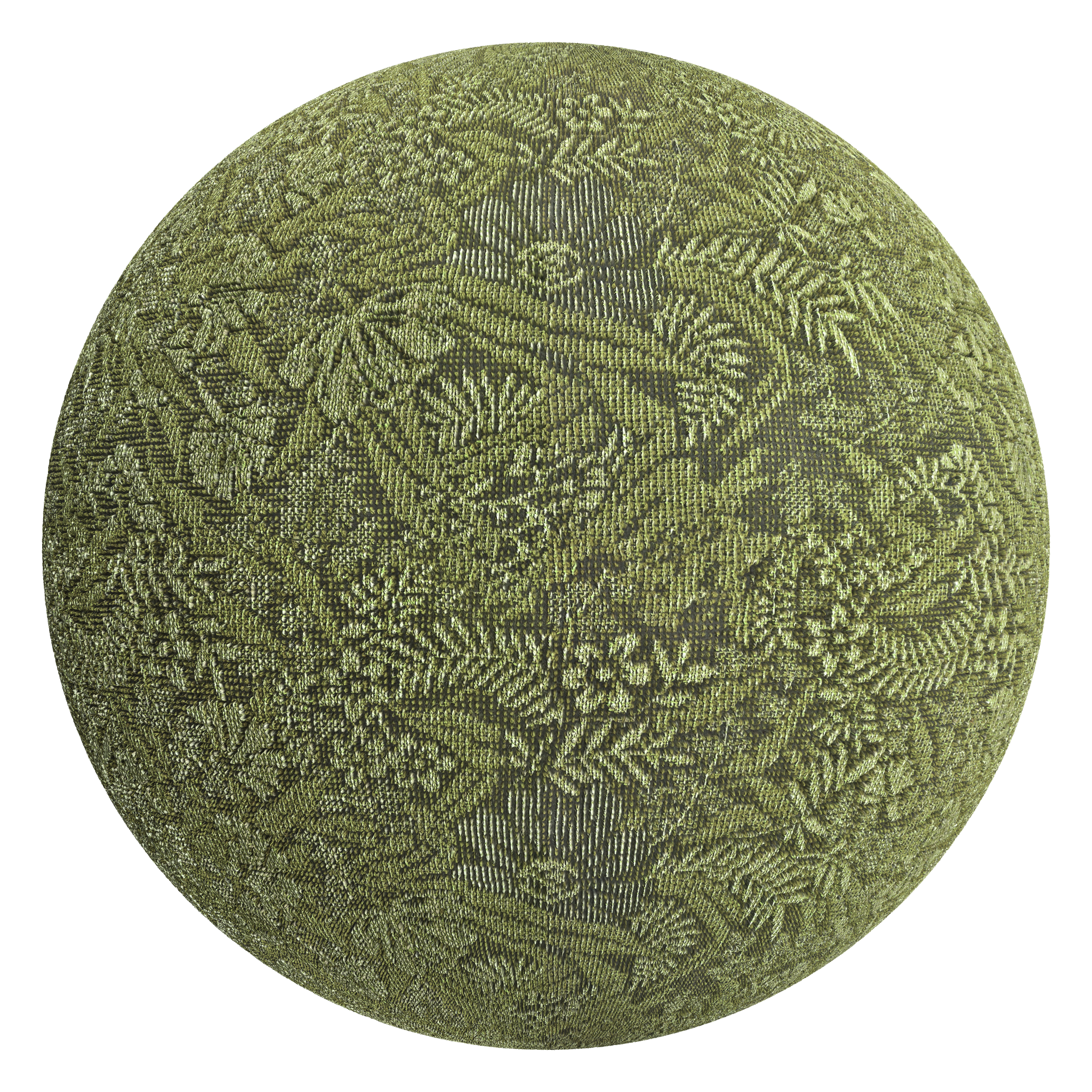 3D sphere preview of Floral Wool Carpet seamless texture