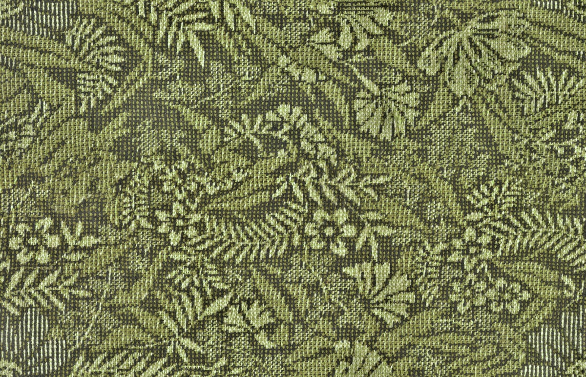 A seamless carpet texture with floral wool carpet units arranged in a None pattern