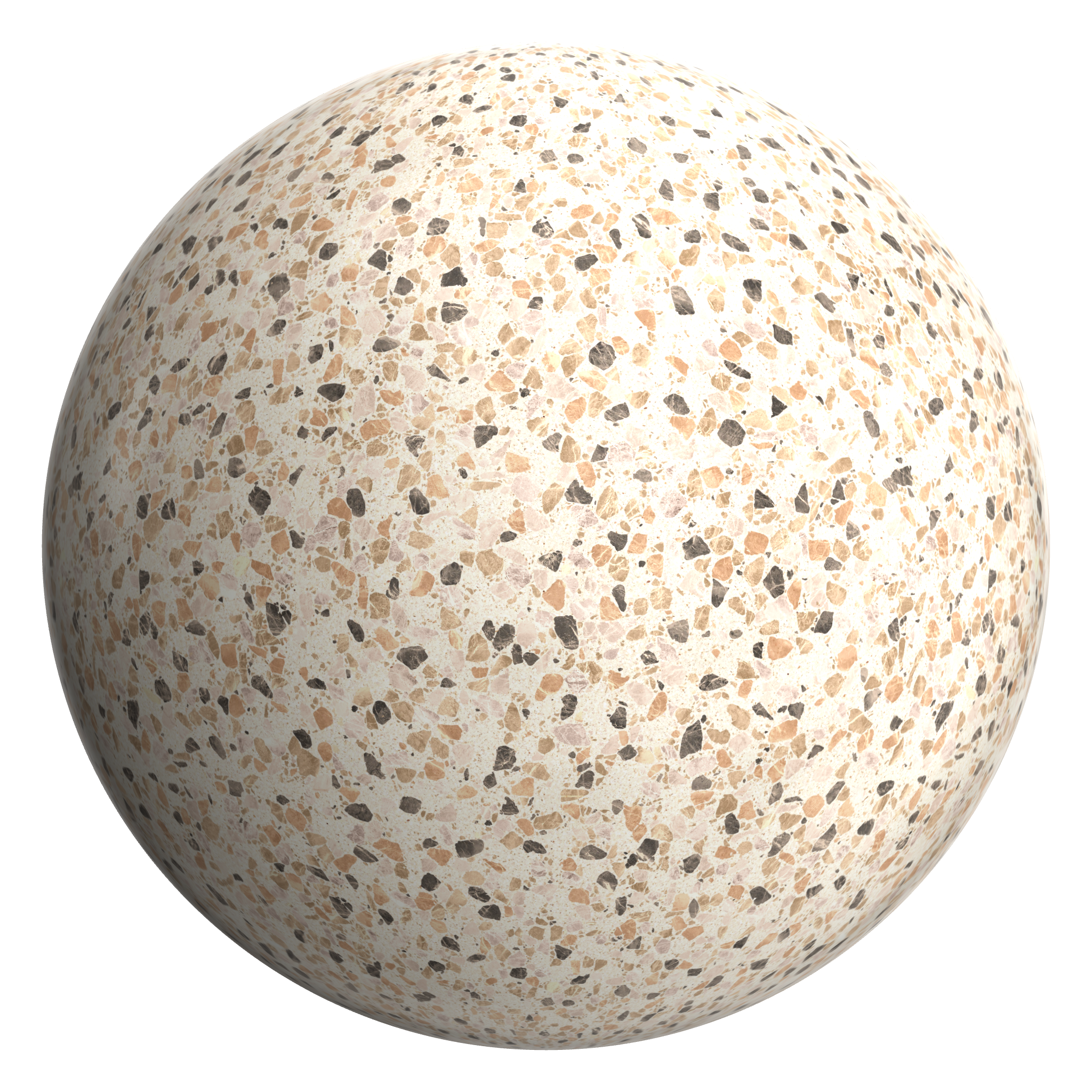 3D sphere preview of Galletta Terrazzo seamless texture
