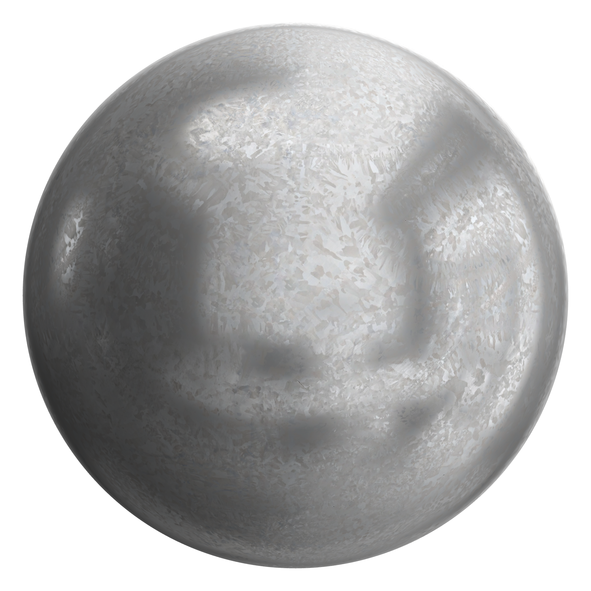 3D sphere preview of Galvanised Steel seamless texture