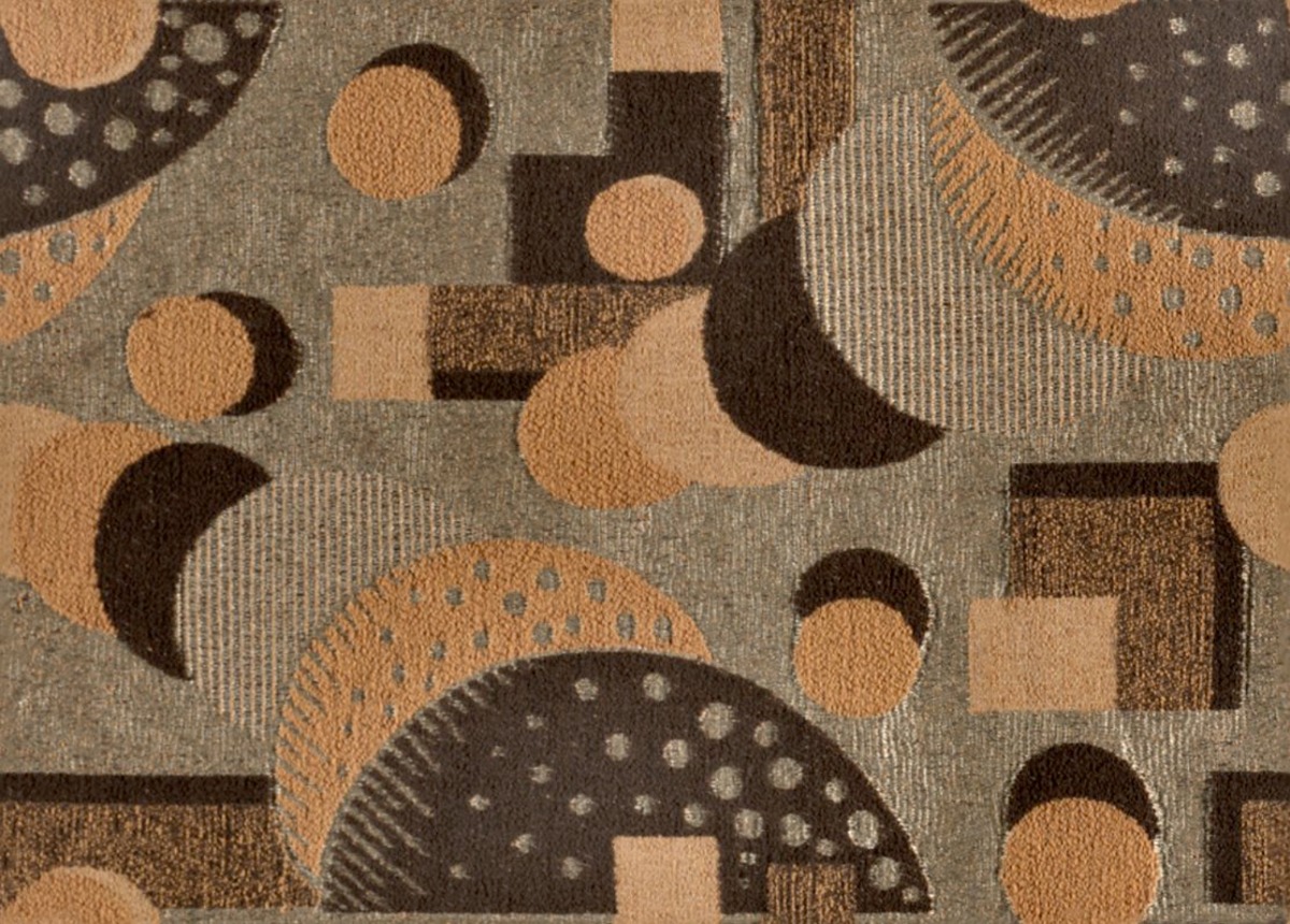 A seamless carpet texture with geometric carpet units arranged in a None pattern