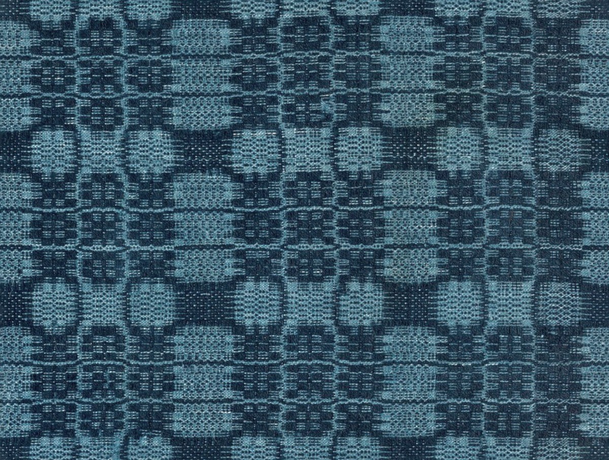 A seamless fabric texture with geometric linen textile units arranged in a None pattern