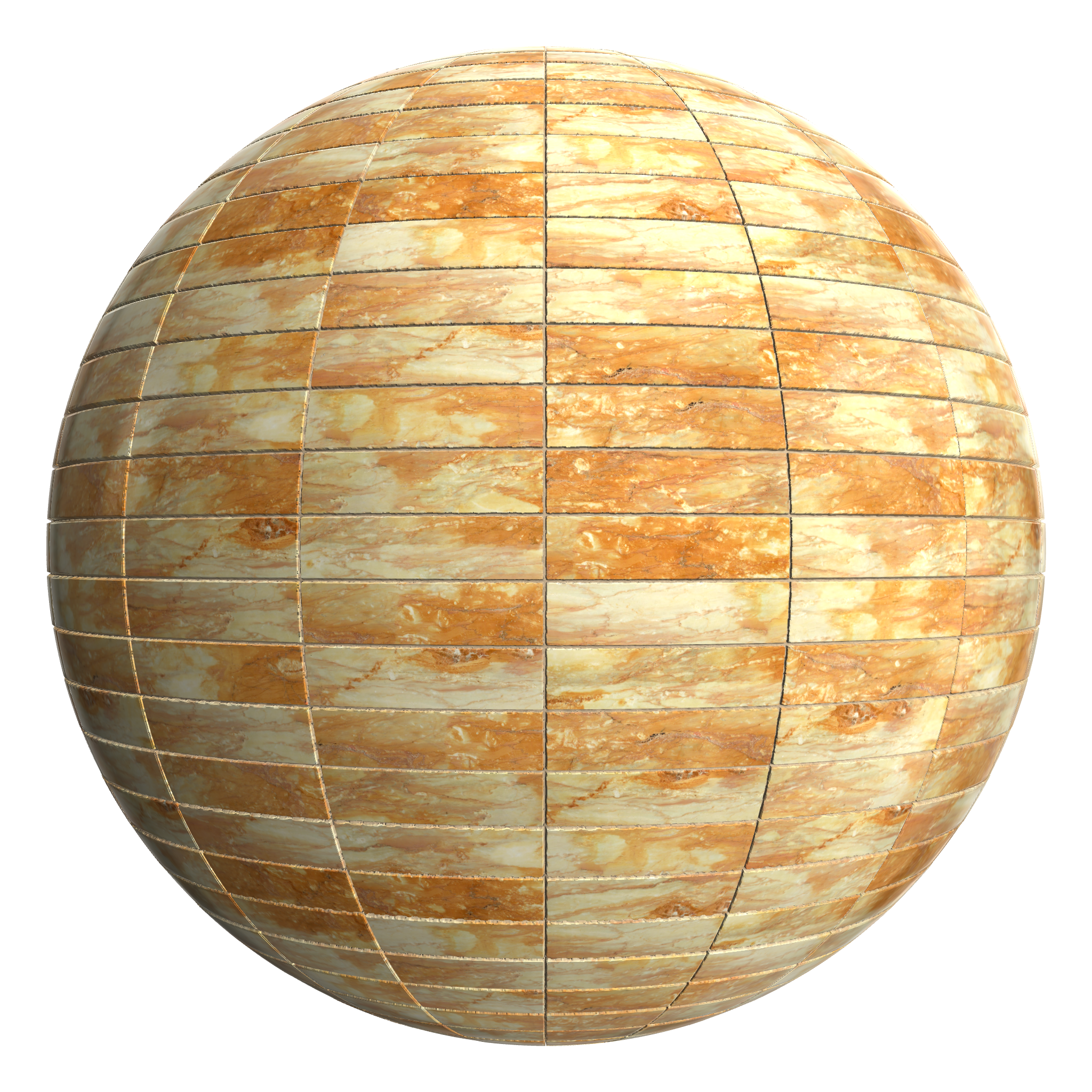 3D sphere preview of Giallo Siena, Stack seamless texture