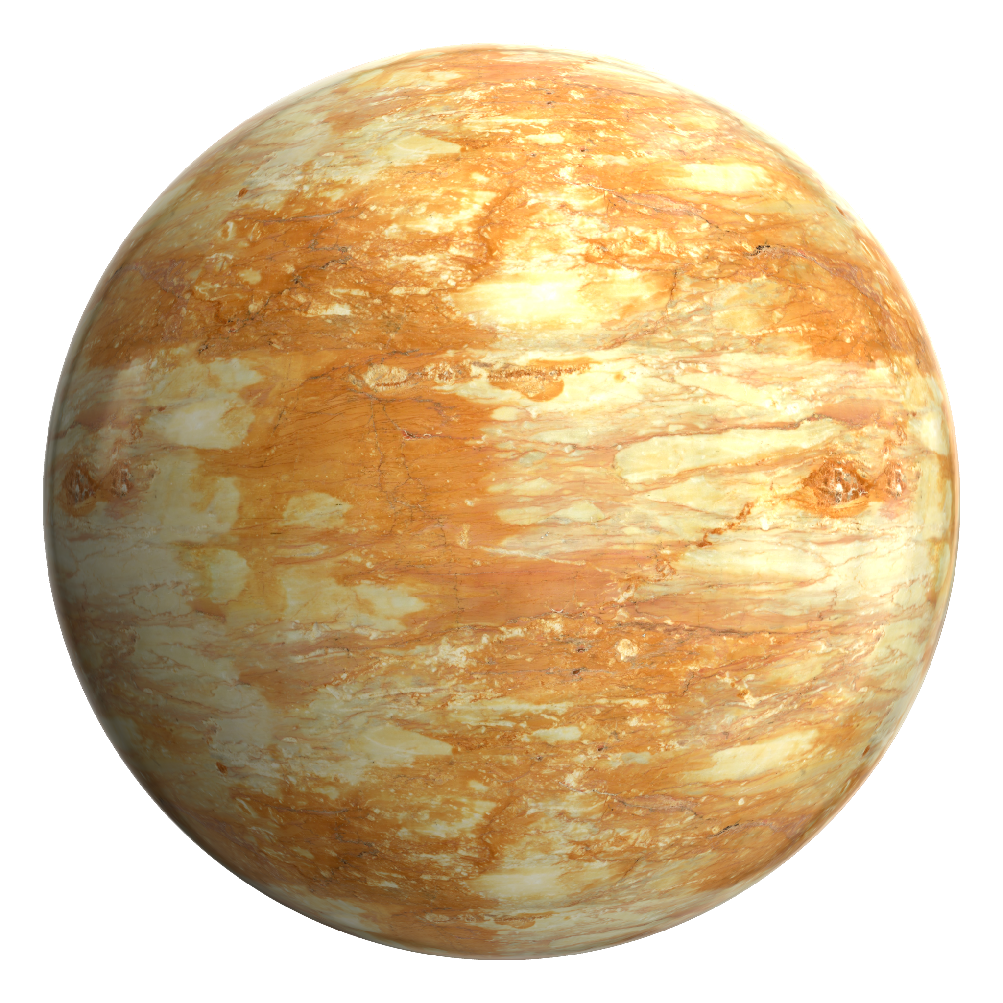 3D sphere preview of Giallo Siena seamless texture