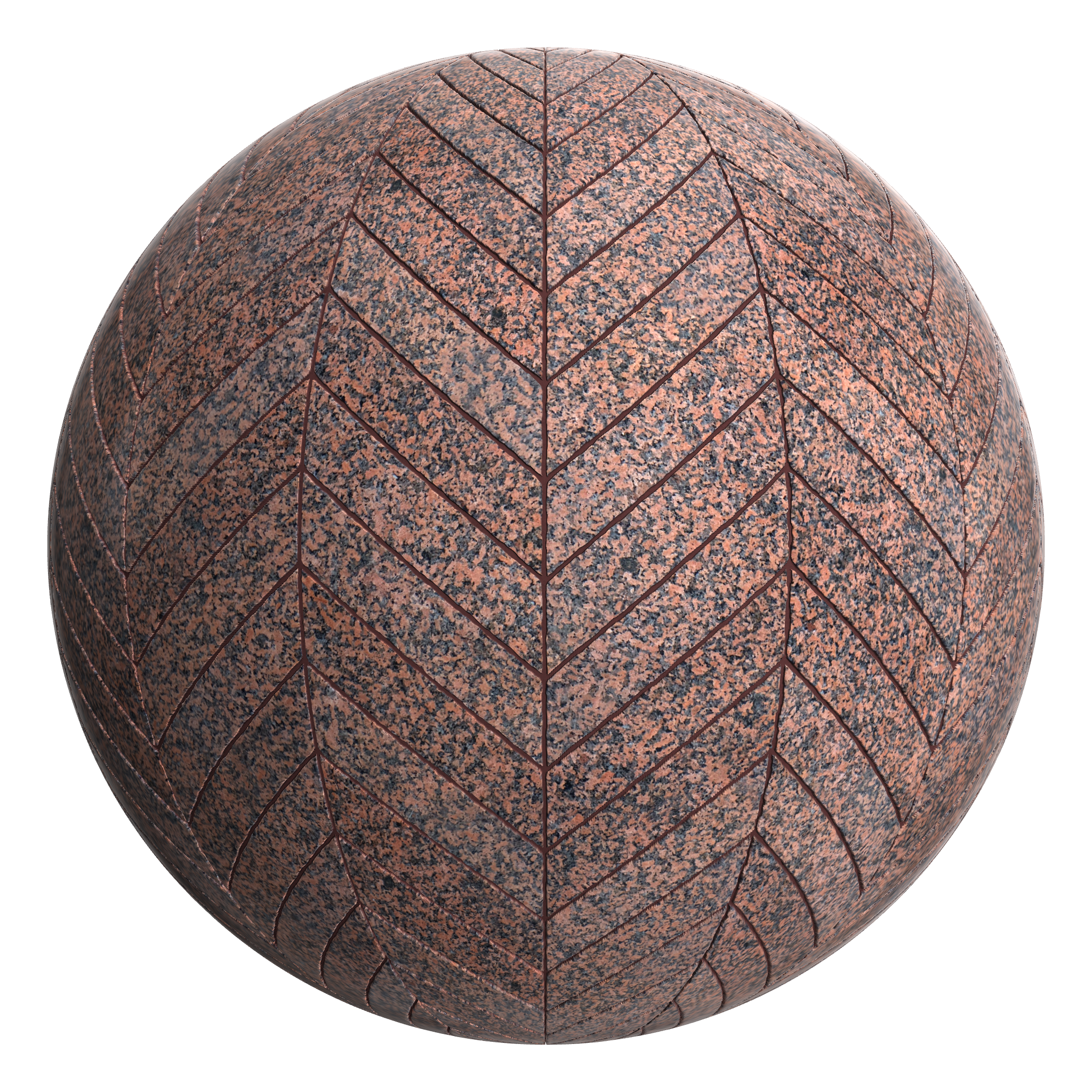 3D sphere preview of Granite Chevron seamless texture