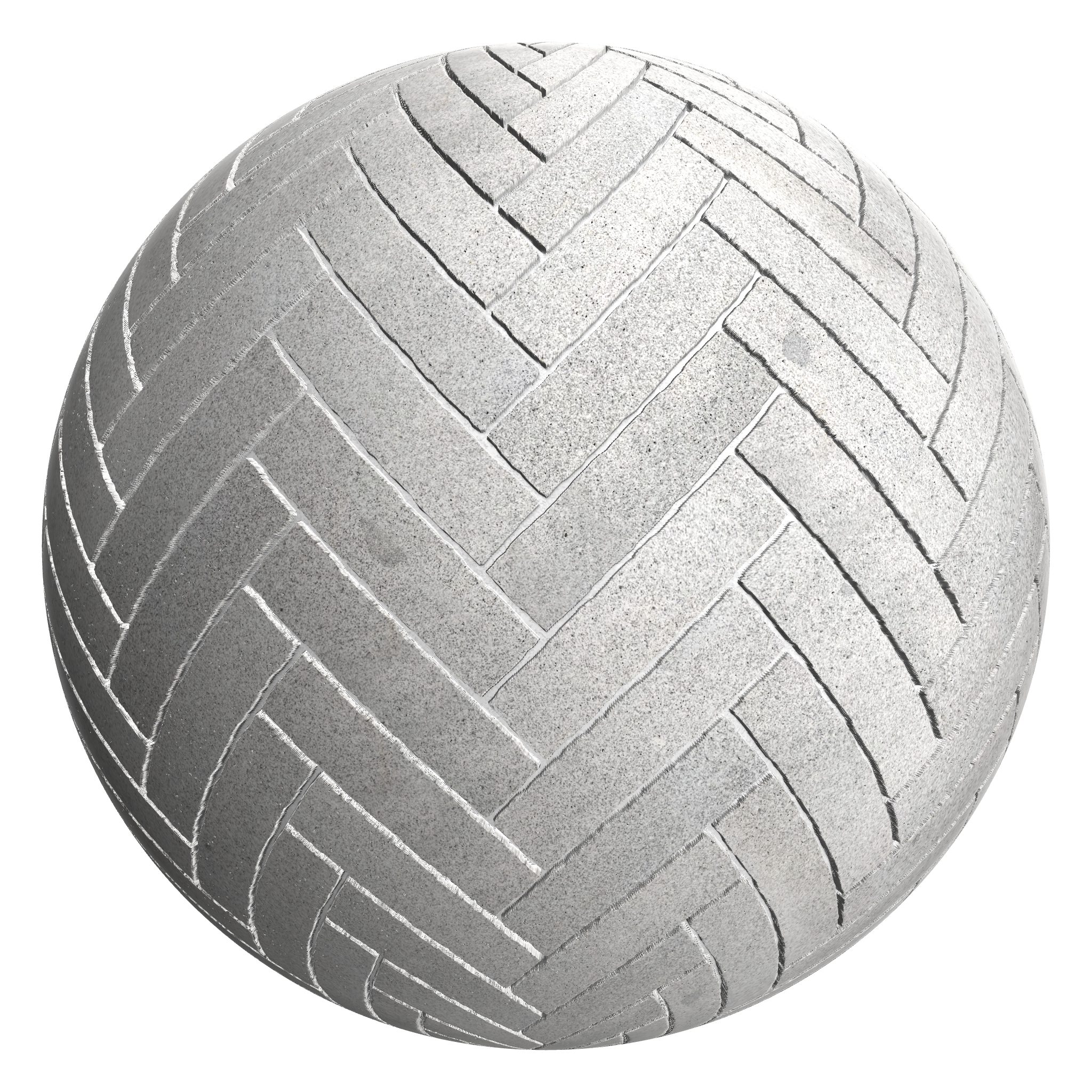 3D sphere preview of Granite Herringbone seamless texture