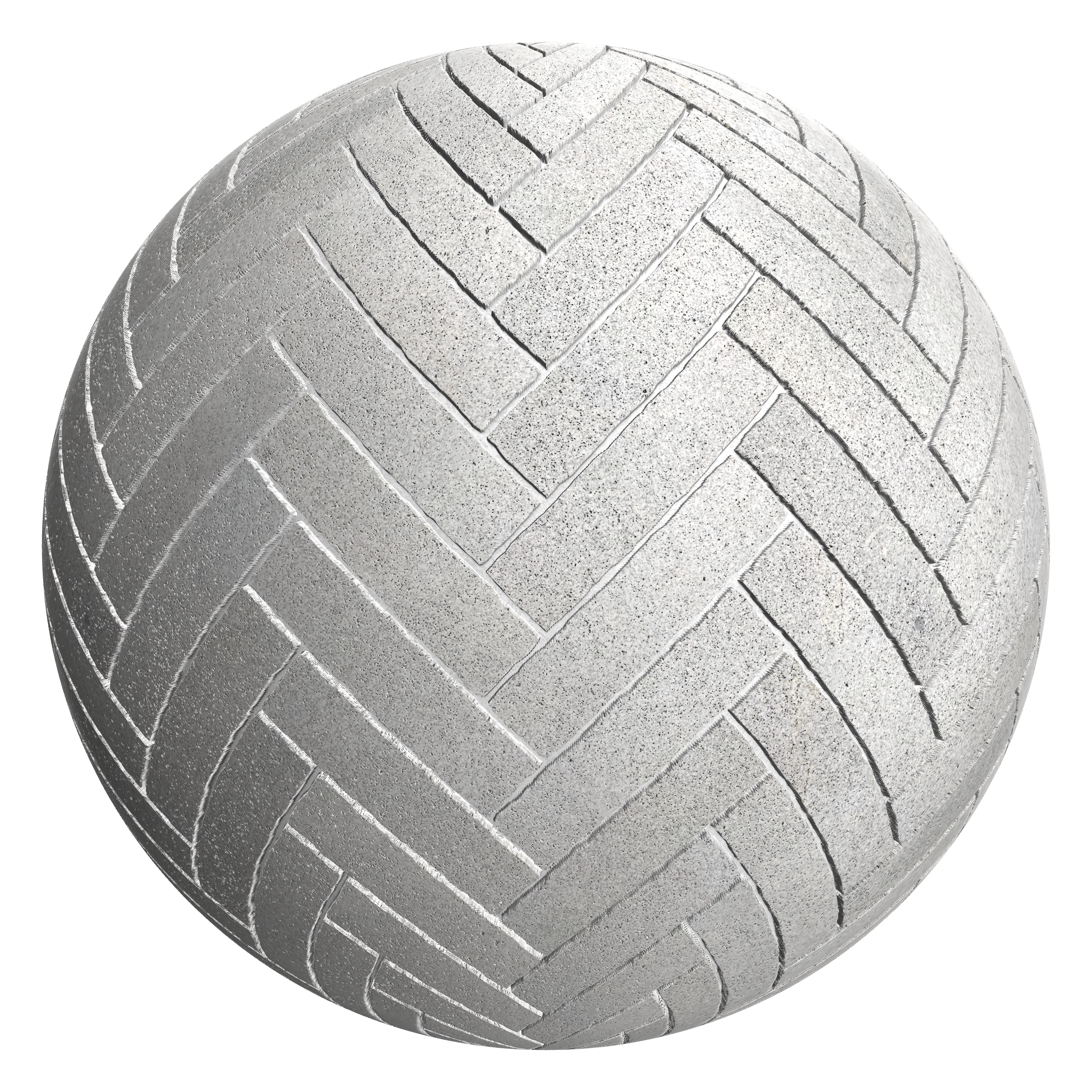 3D sphere preview of Granite Herringbone seamless texture