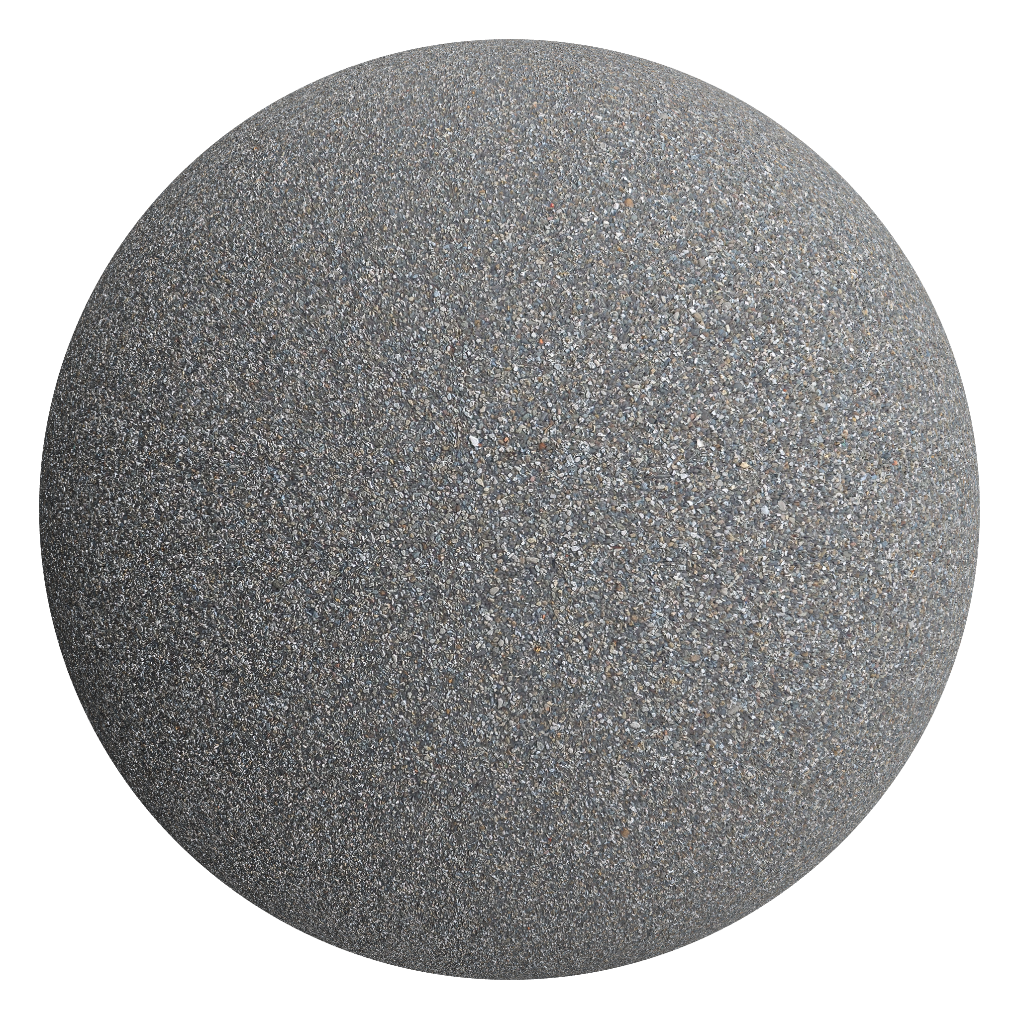 3D sphere preview of Gravel seamless texture
