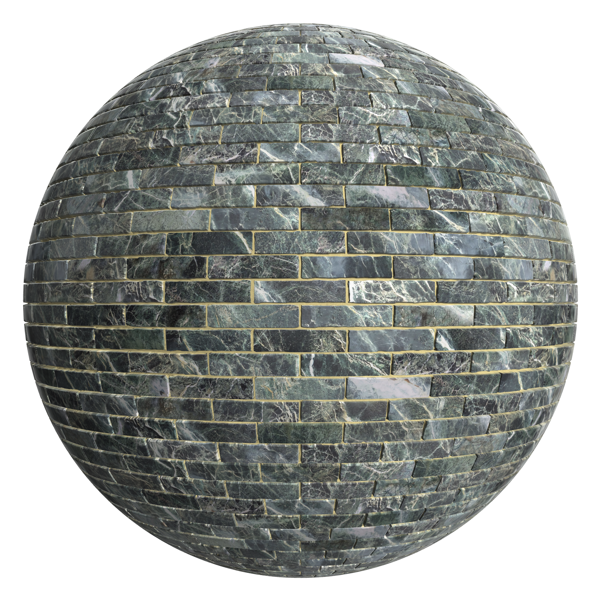 3D sphere preview of Green Marble Stretcher seamless texture