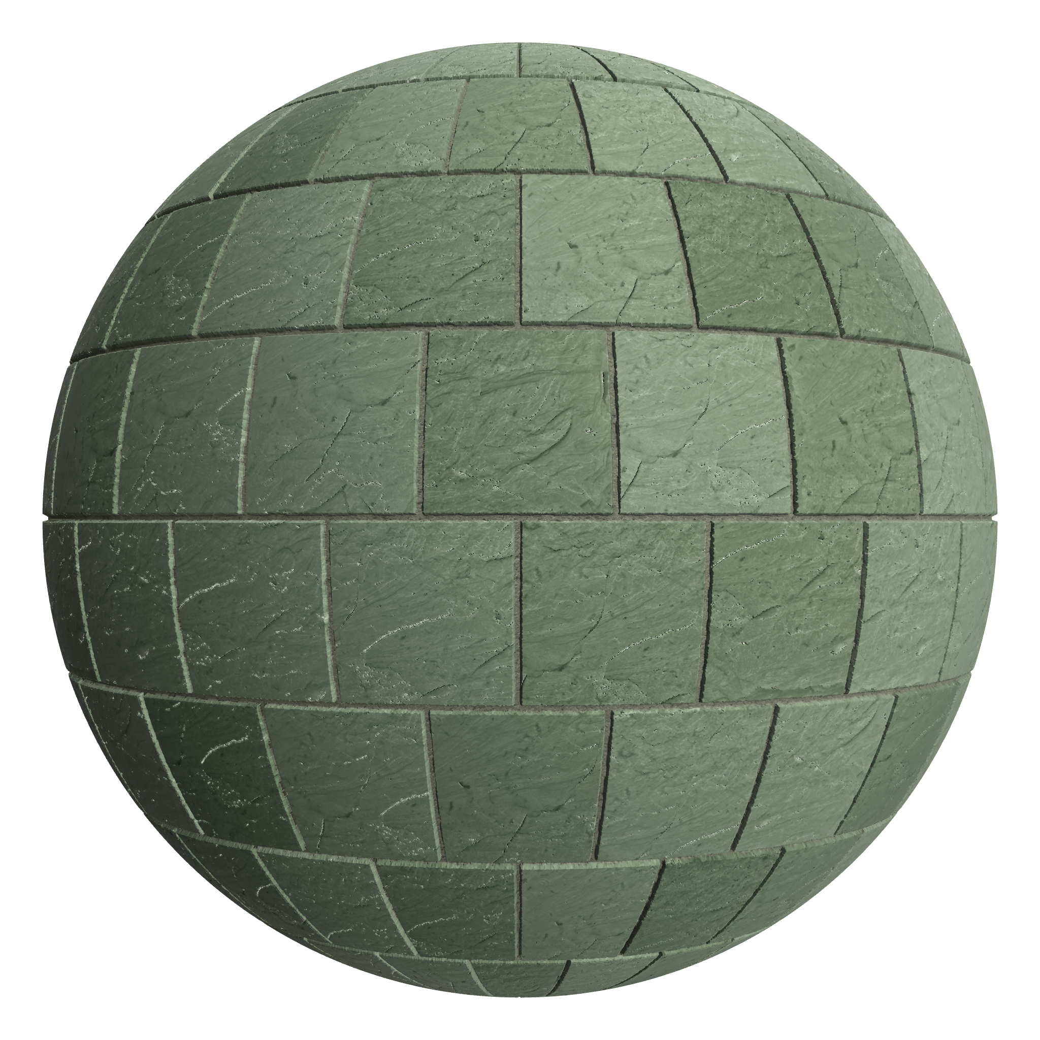 3D sphere preview of Green Slate, Stretcher seamless texture