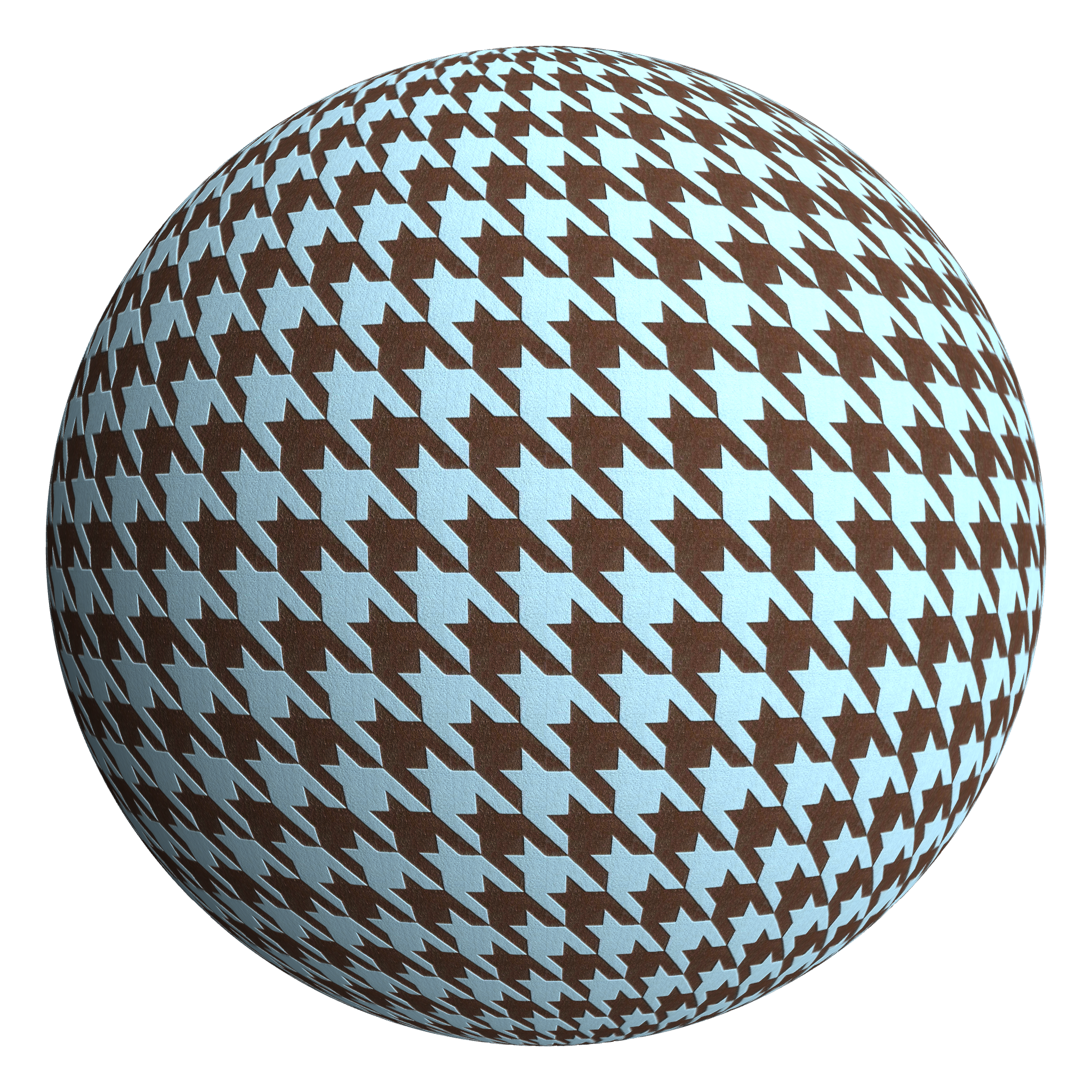 3D sphere preview of Houndstooth Fabric seamless texture