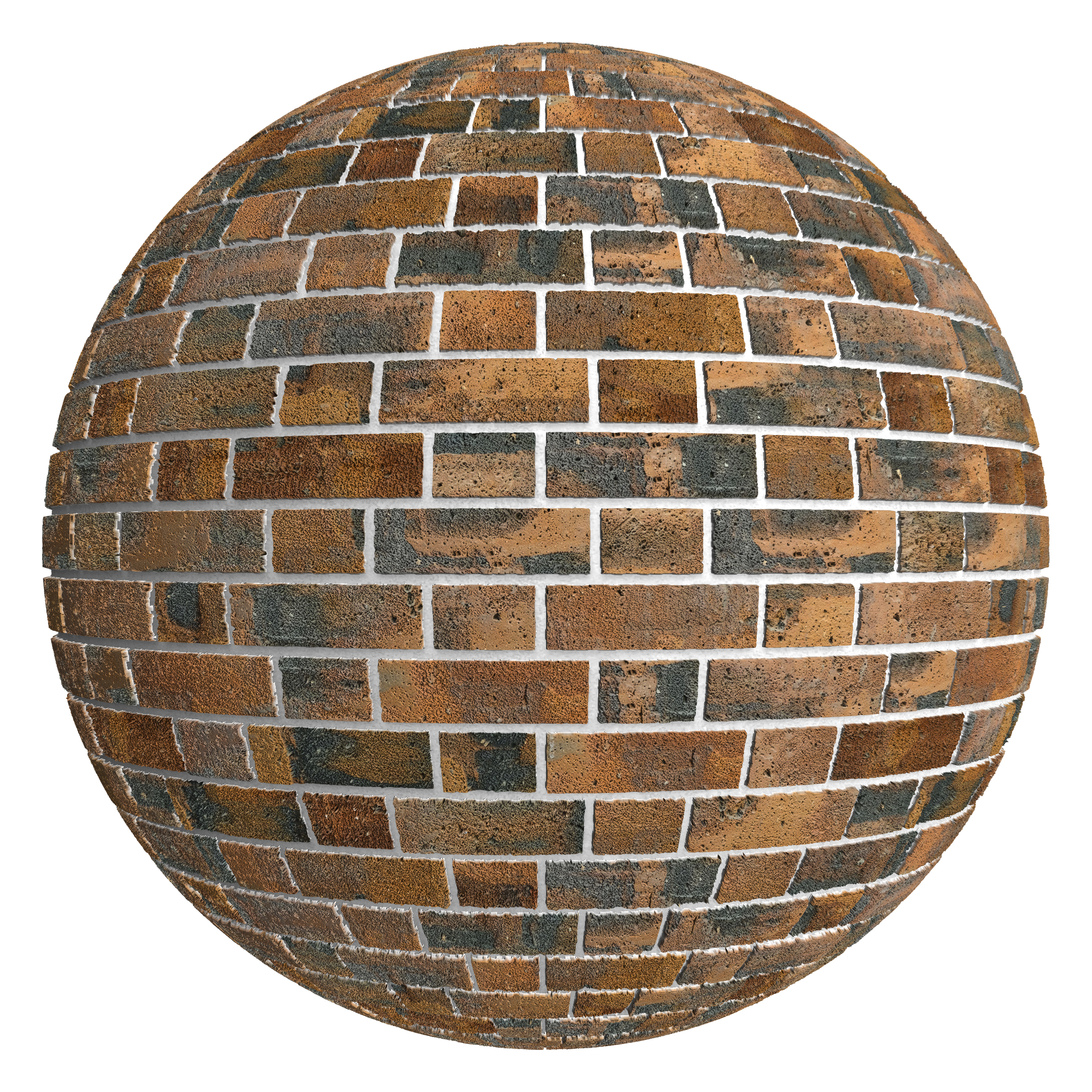3D sphere preview of Industrial Brick Flemish seamless texture