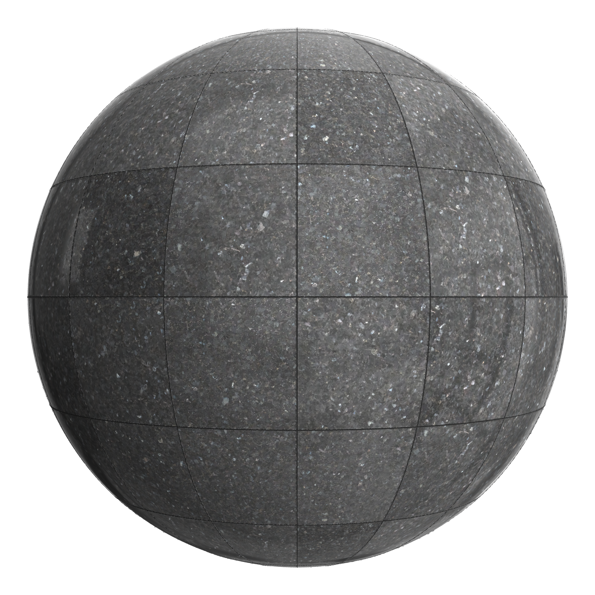 3D sphere preview of Larvikite Stack seamless texture