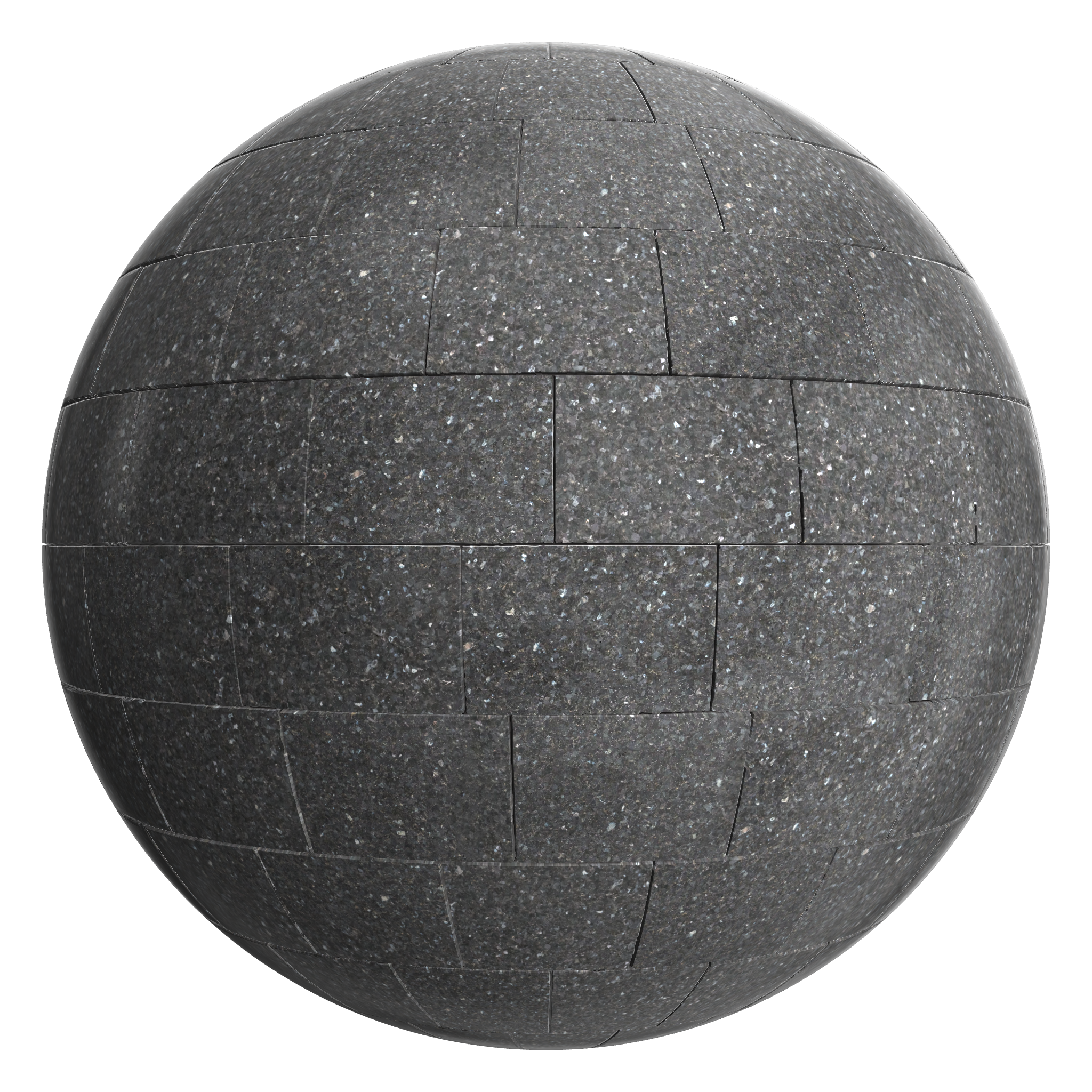 3D sphere preview of Larvikite Staggered seamless texture