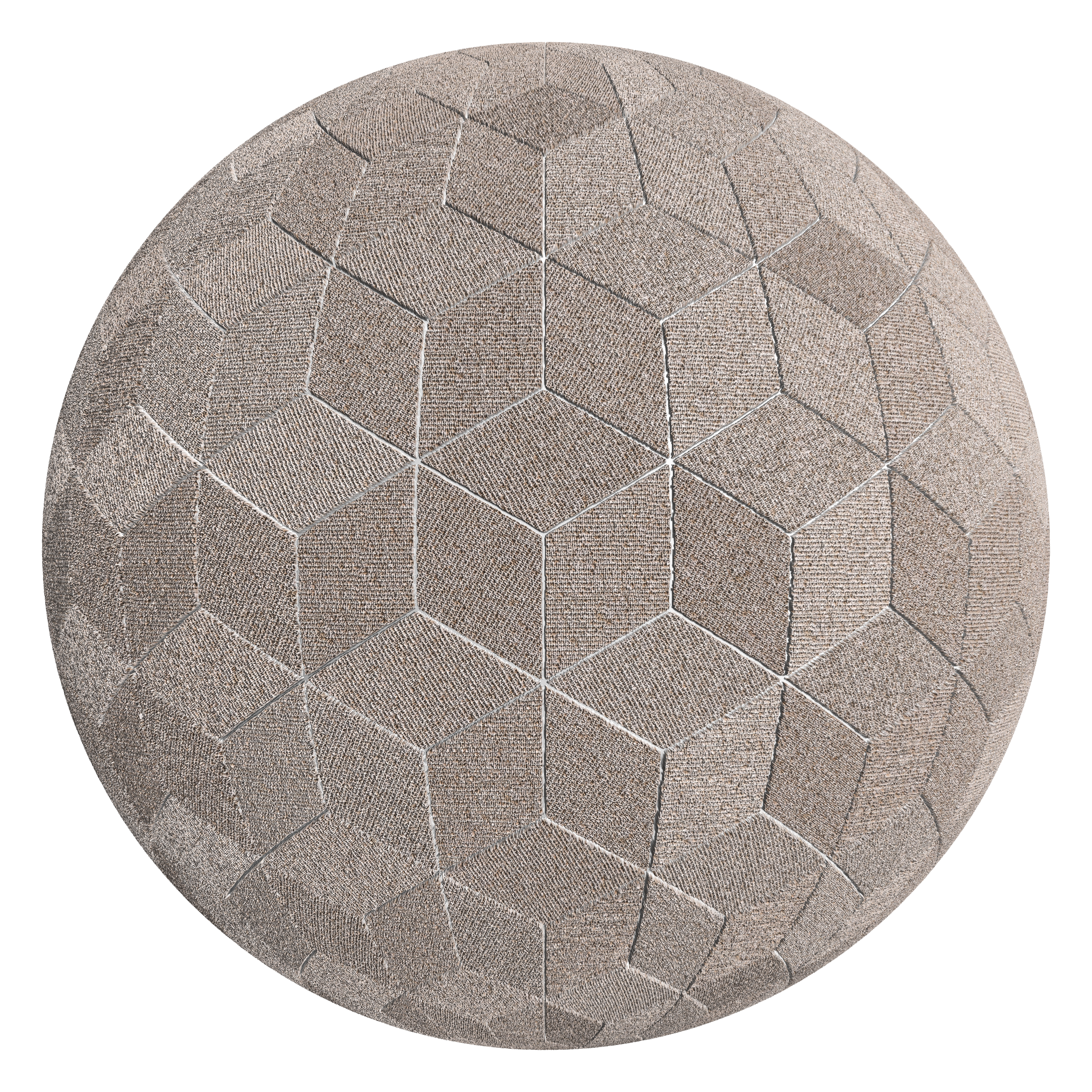 3D sphere preview of Level Loop Pile, Cubic seamless texture