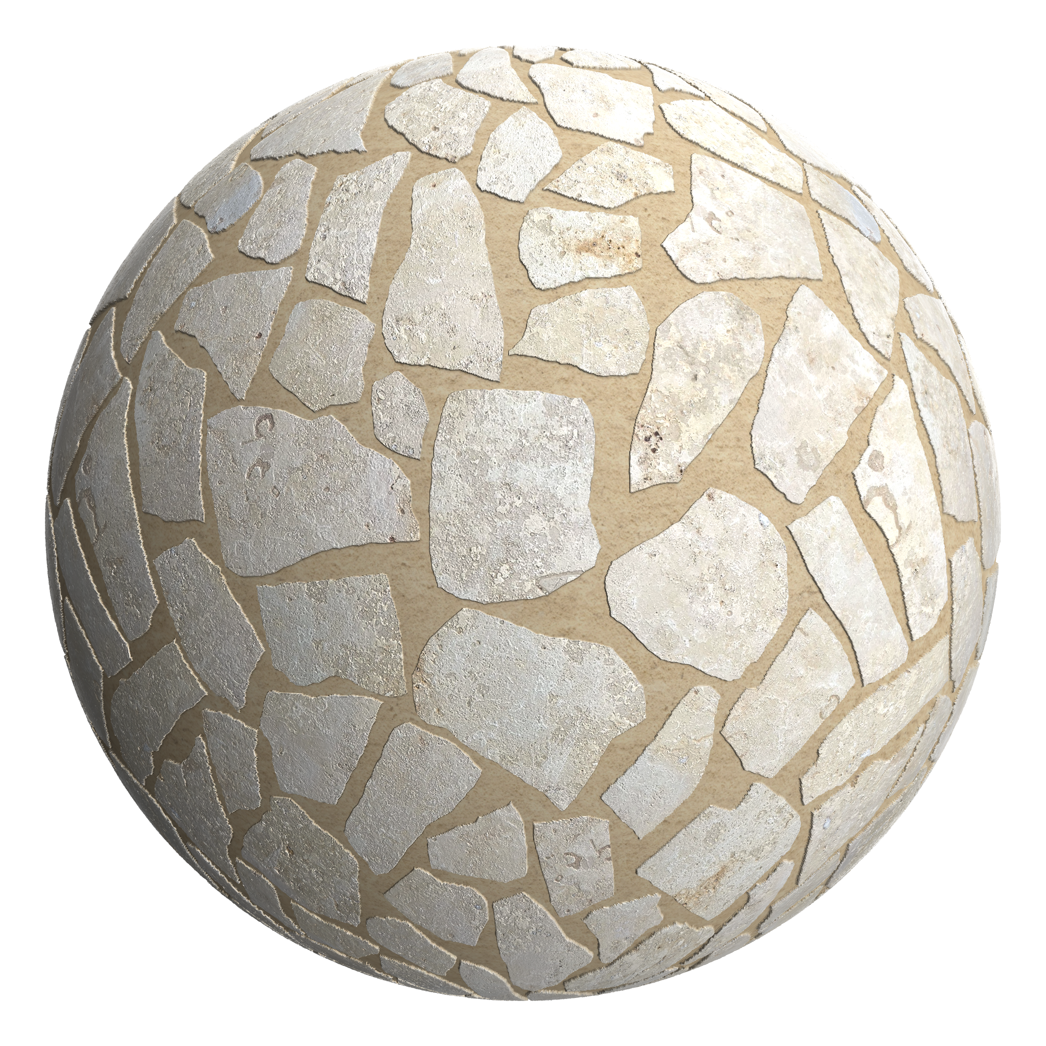 3D sphere preview of Limestone, Corfiot seamless texture