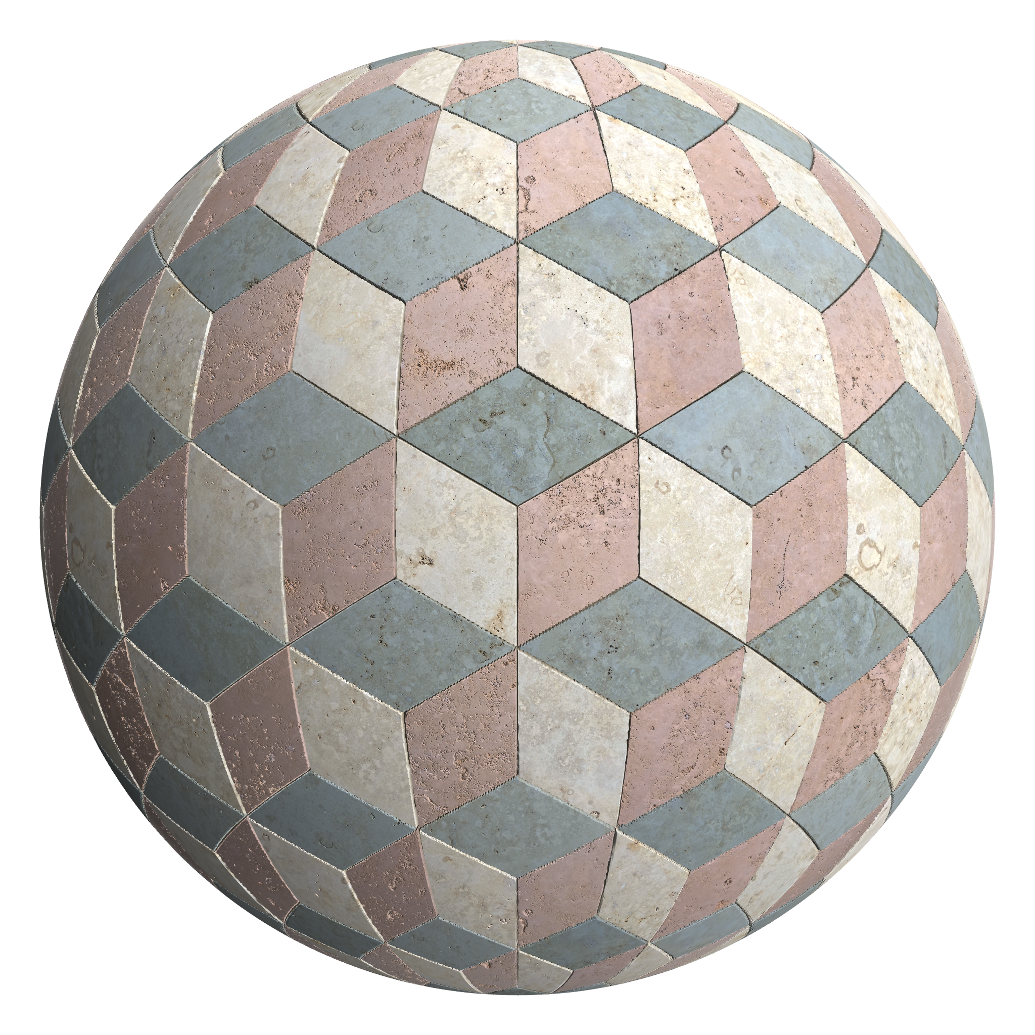 3D sphere preview of Limestone Cubic seamless texture