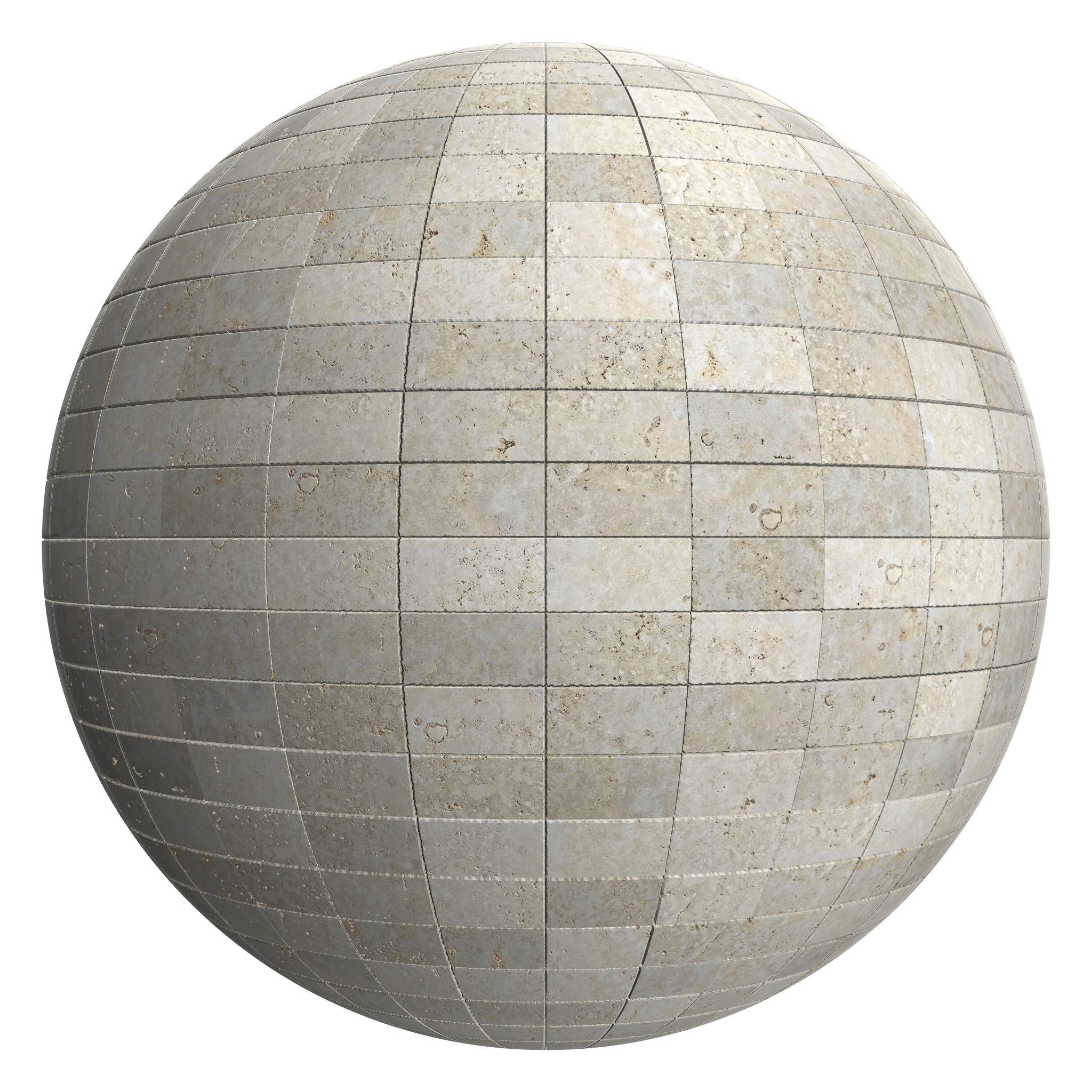 3D sphere preview of Limestone Stack seamless texture