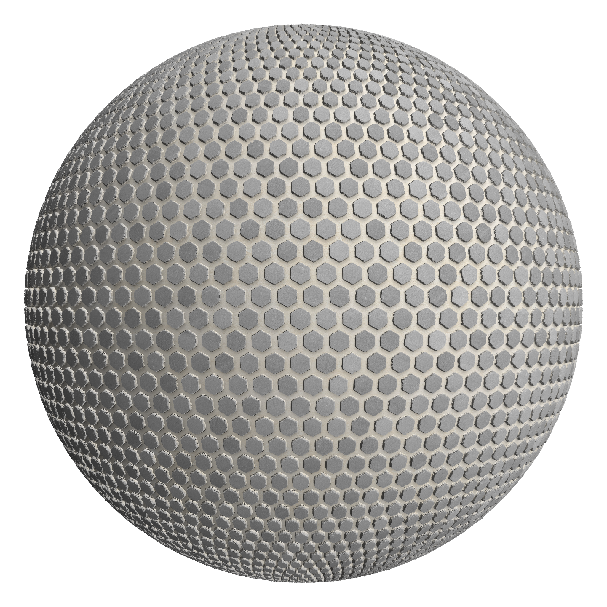 3D sphere preview of Matte Hexagonal seamless texture