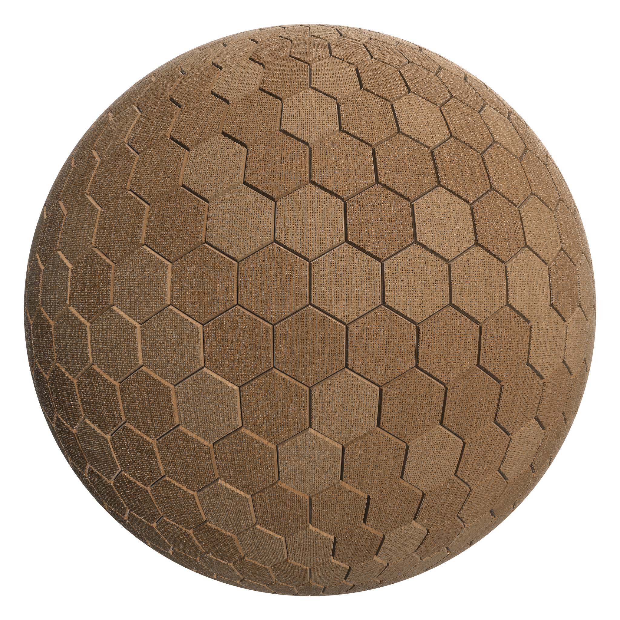 3D sphere preview of Microperforated Acoustic Veneer Hexagonal seamless texture