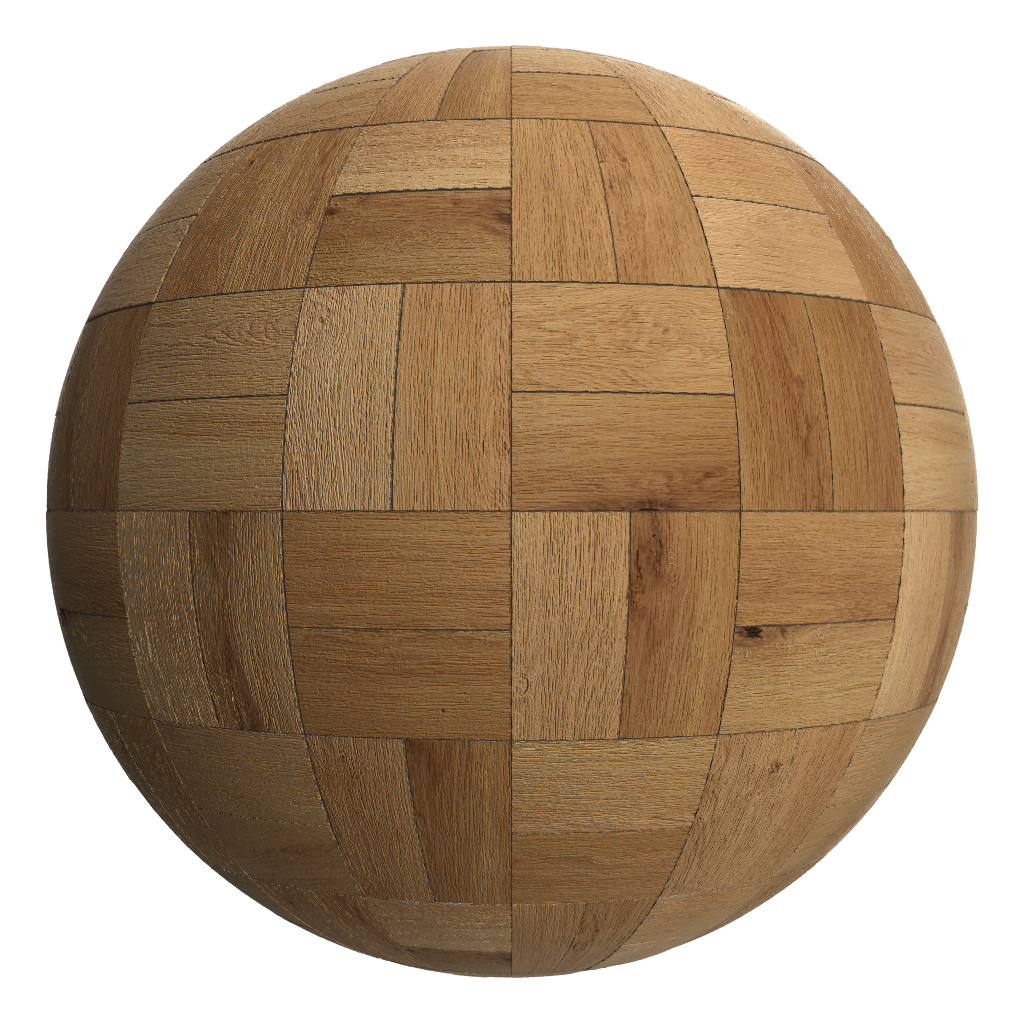 3D sphere preview of Oak Basketweave seamless texture