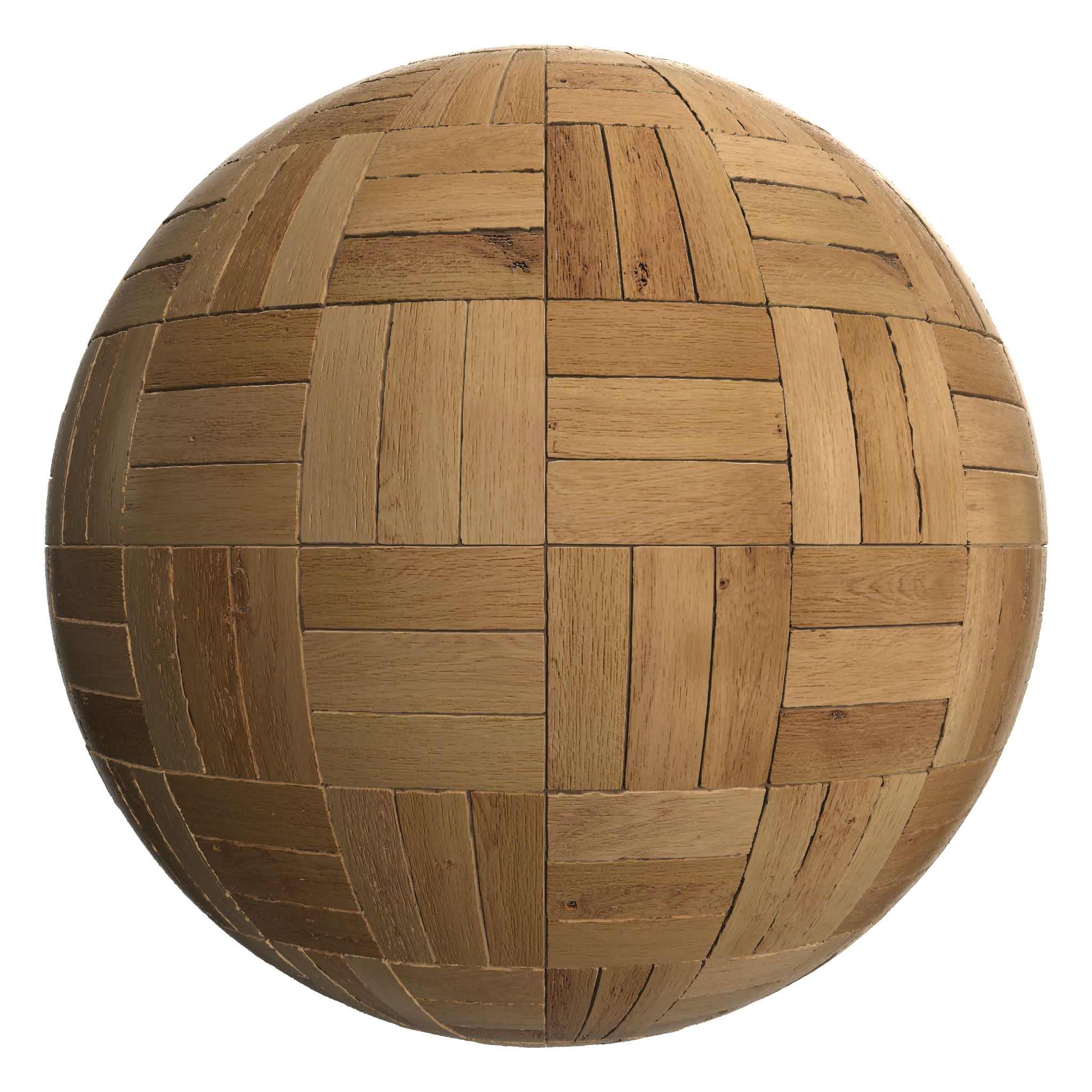 3D sphere preview of Oak Basketweave seamless texture