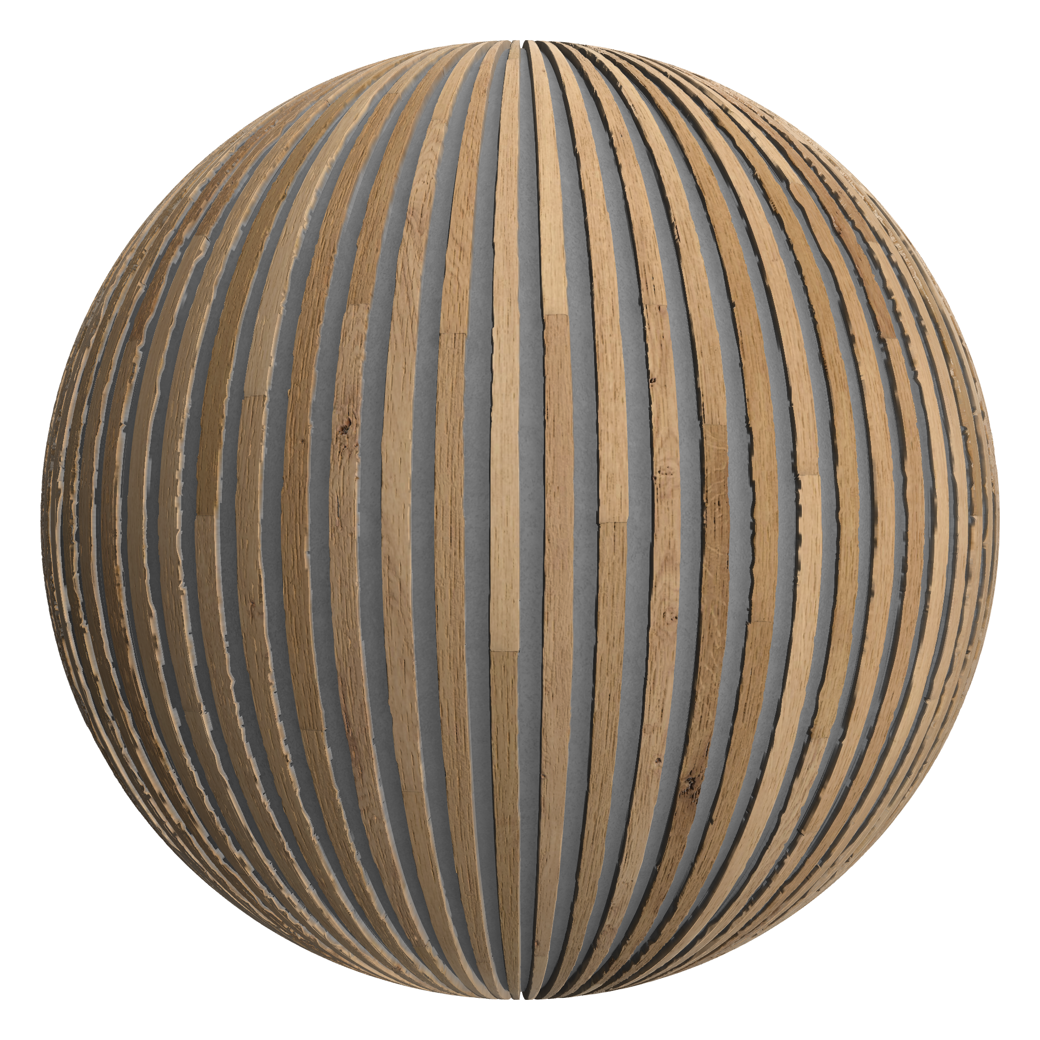 3D sphere preview of Oak Staggered seamless texture