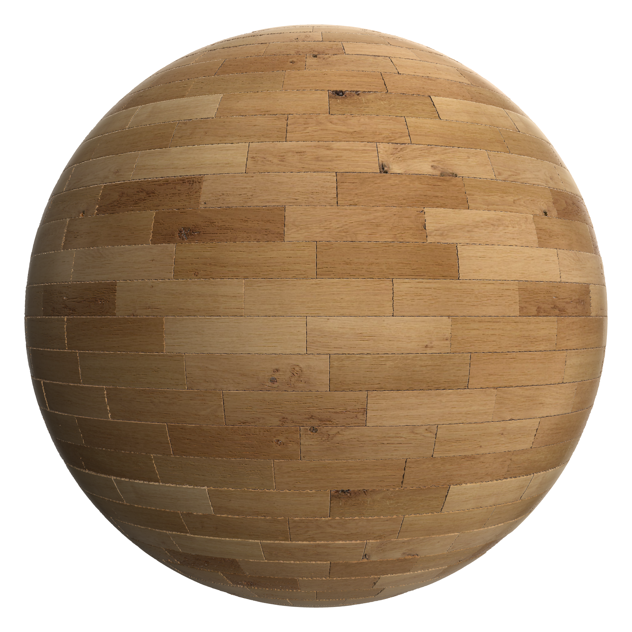 3D sphere preview of Oak Staggered seamless texture