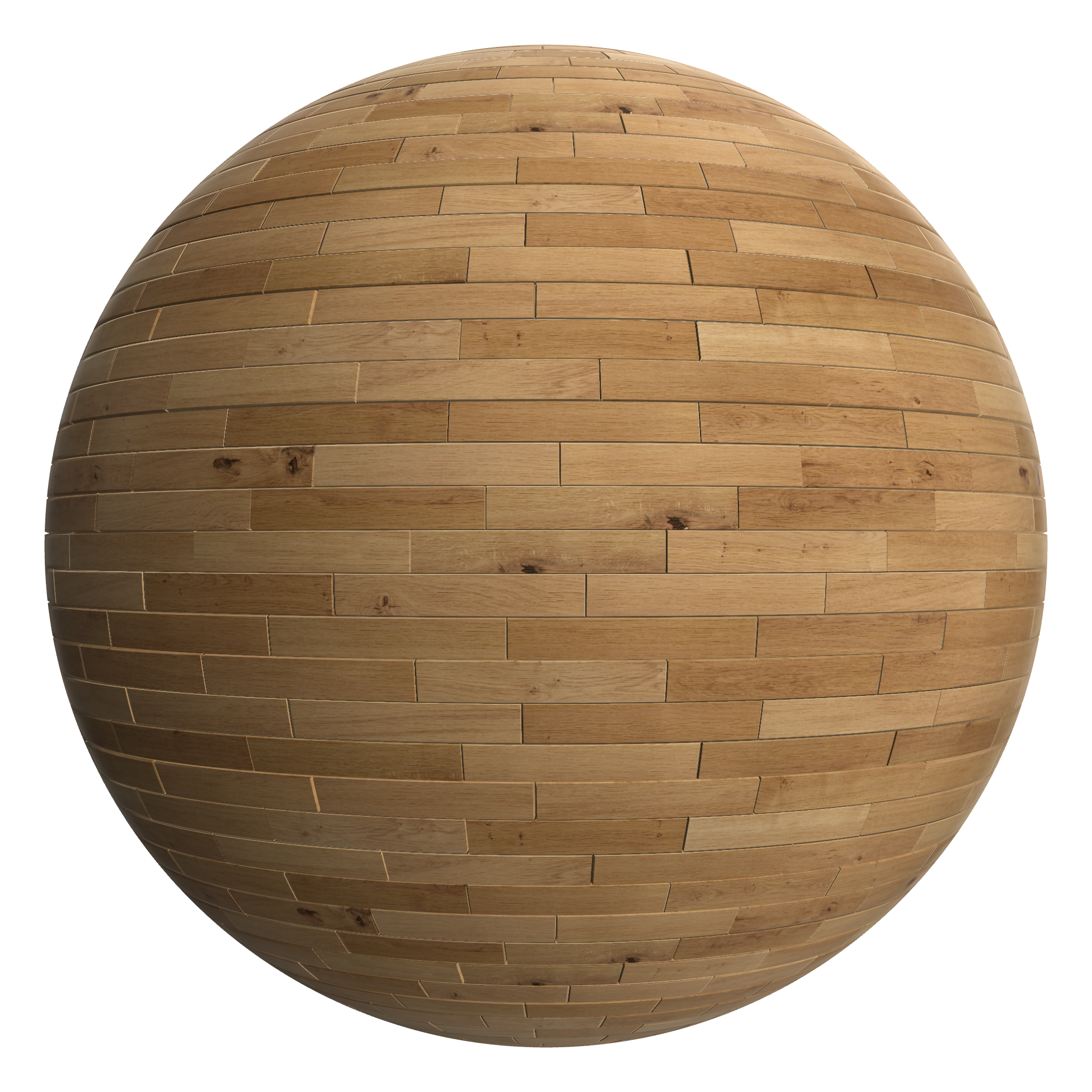 3D sphere preview of Oak Staggered seamless texture