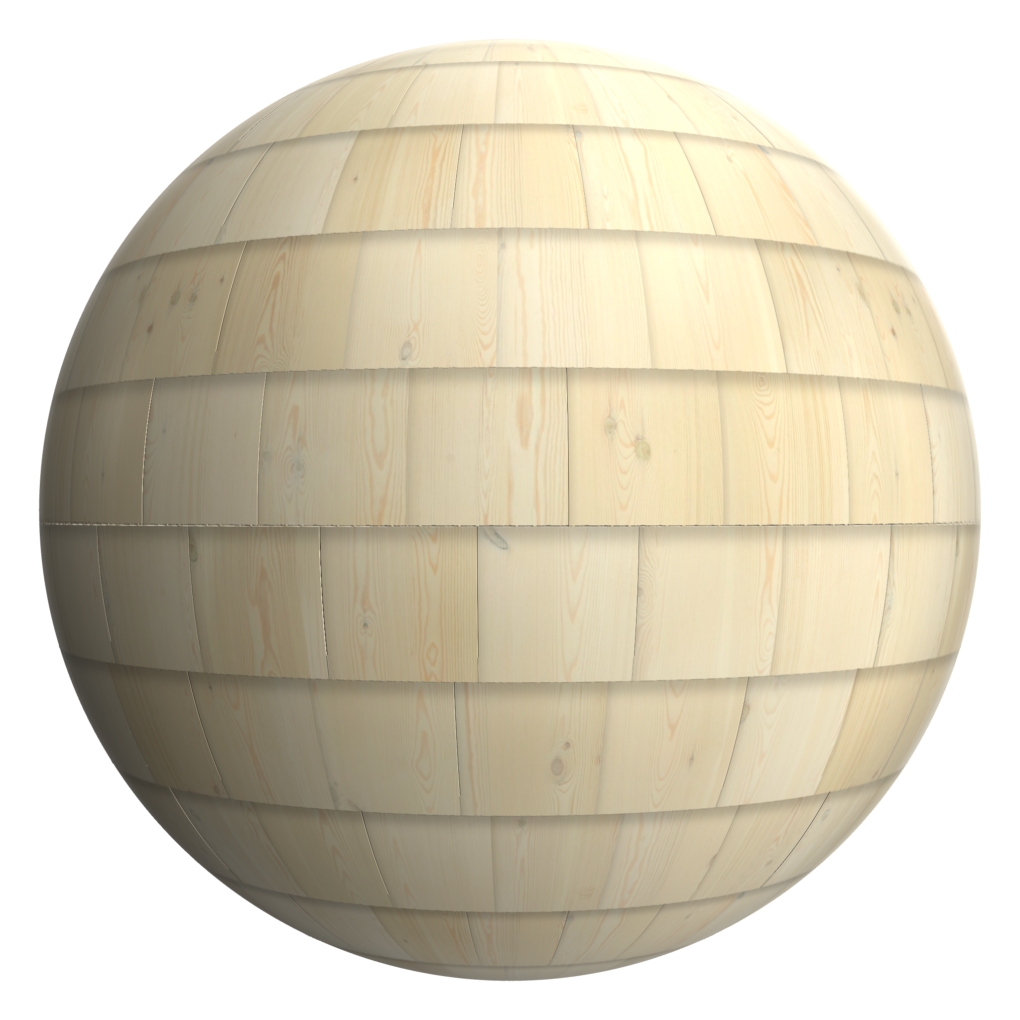 3D sphere preview of Pine Shingles seamless texture