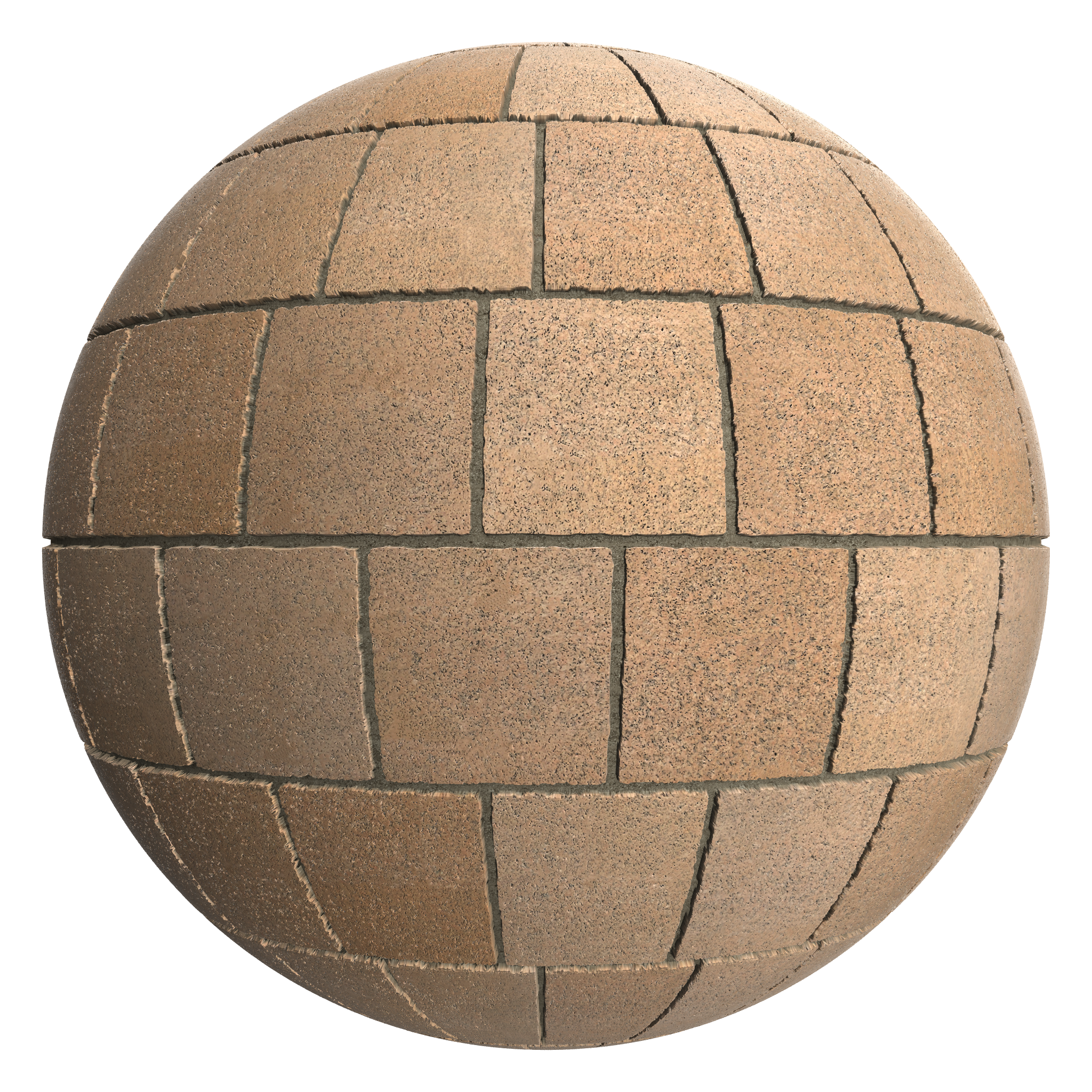 3D sphere preview of Pink Granite Staggered seamless texture