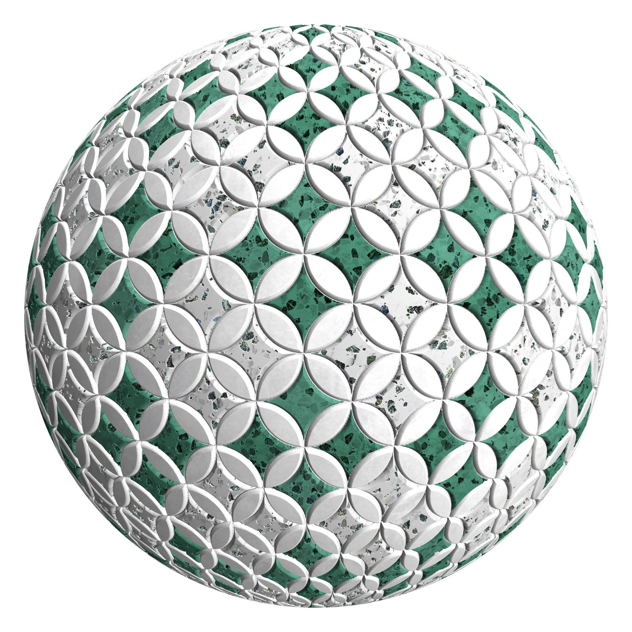 3D sphere preview of Polished Concrete Intersecting Circle seamless texture