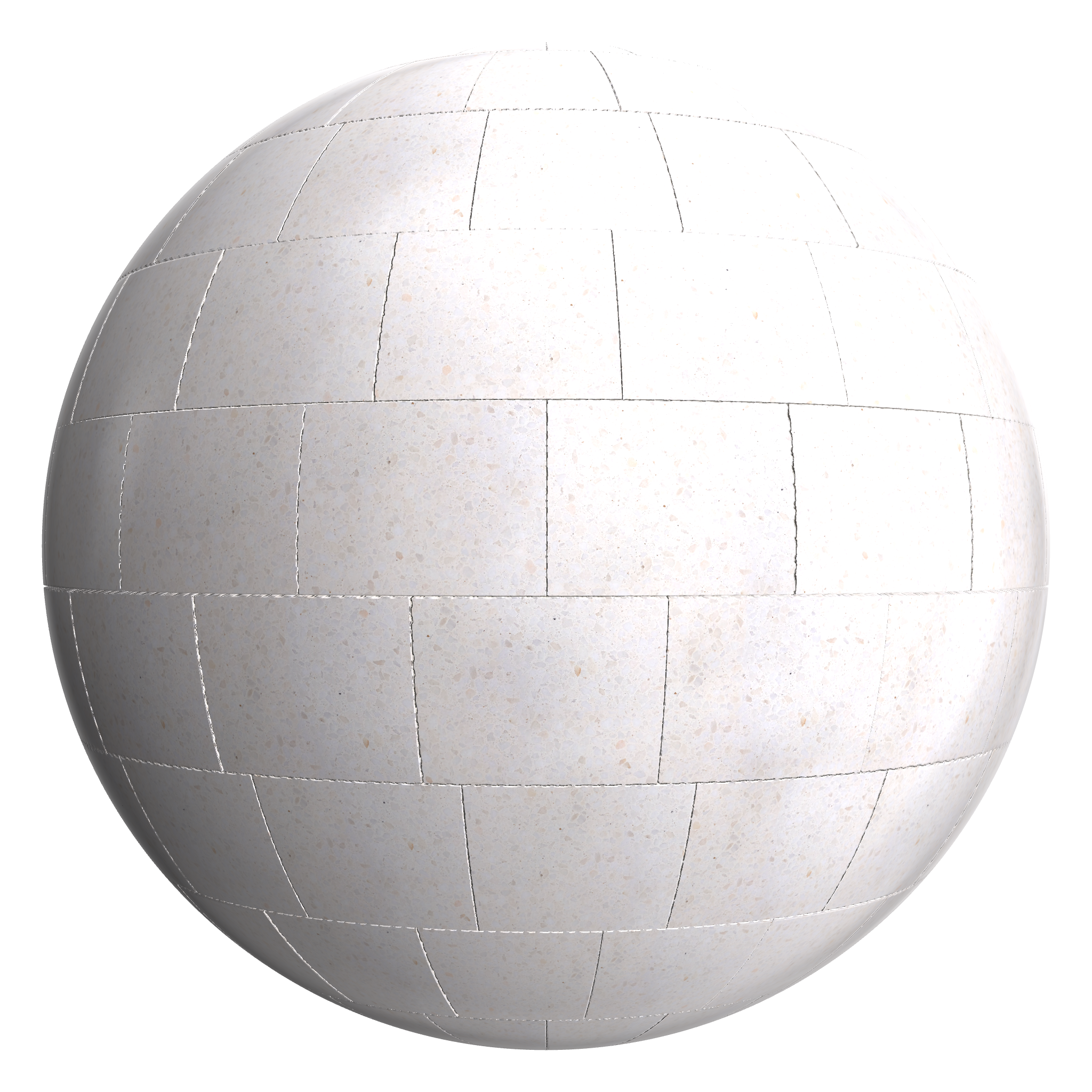 3D sphere preview of Polished Concrete Staggered seamless texture